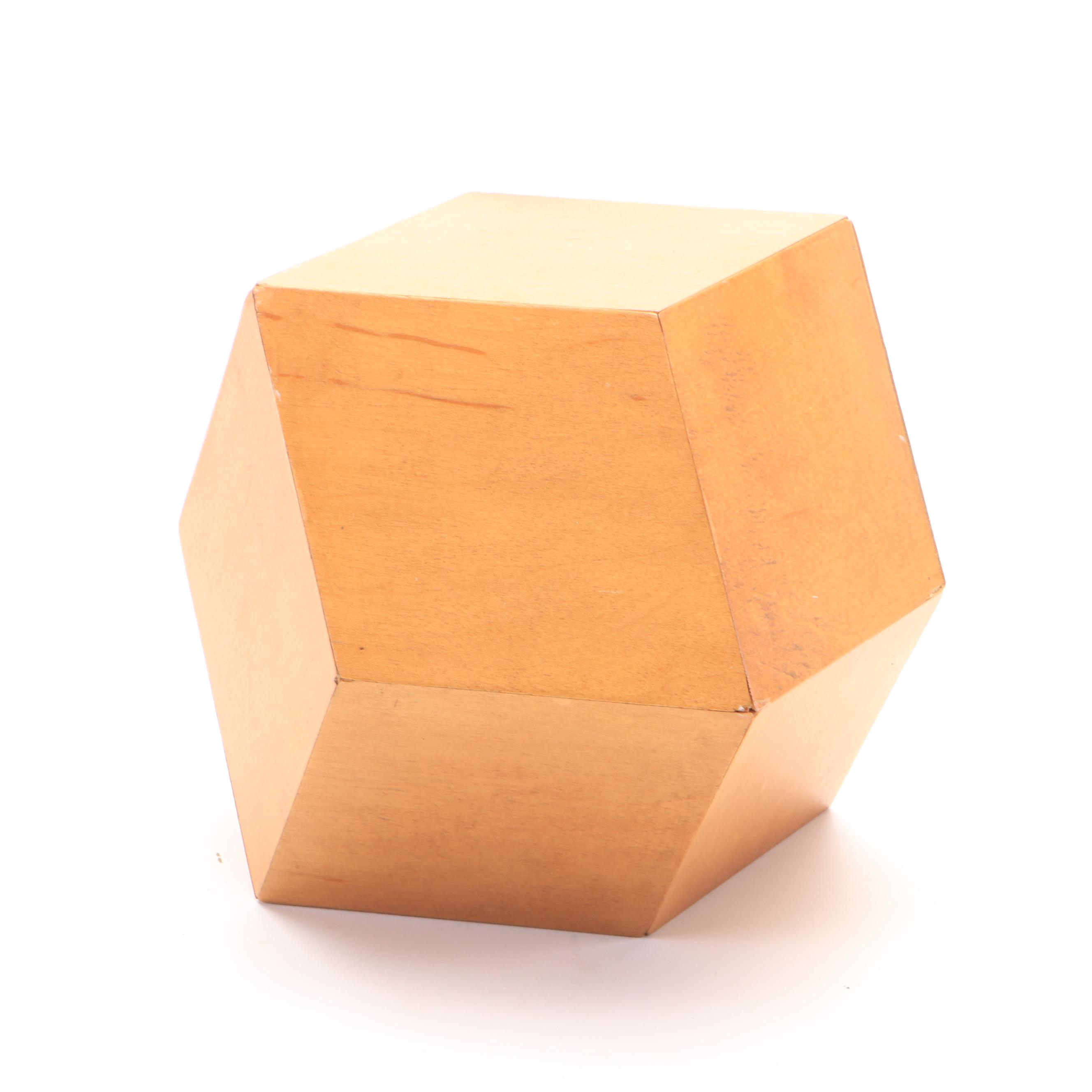 Oval Wall Clock with Cast Metal Brackets and Wooden Decor