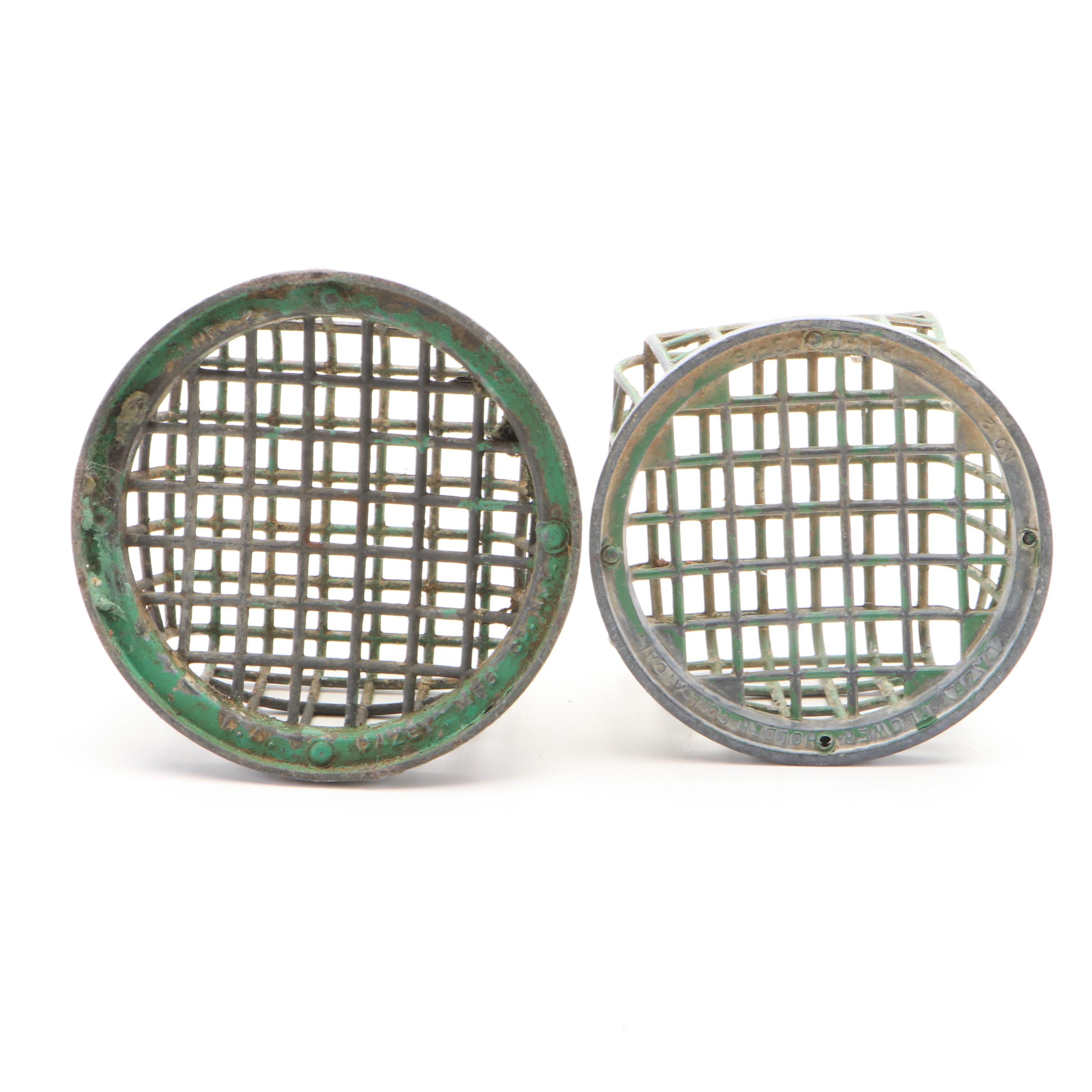 Dazey Flower Holder Co. with Other Metal Cage and Hairpin Flower Frogs