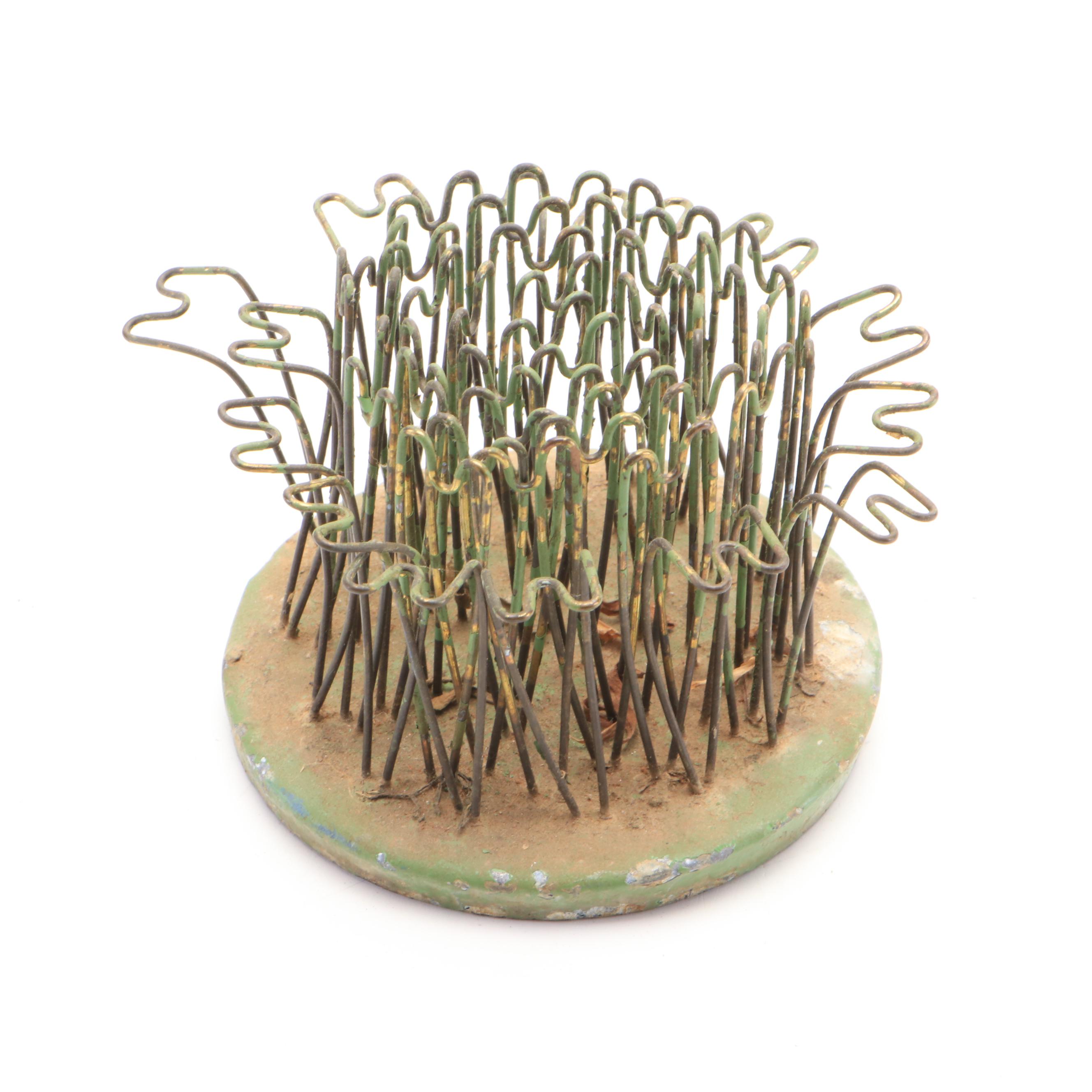 Dazey Flower Holder Co. with Other Metal Cage and Hairpin Flower Frogs