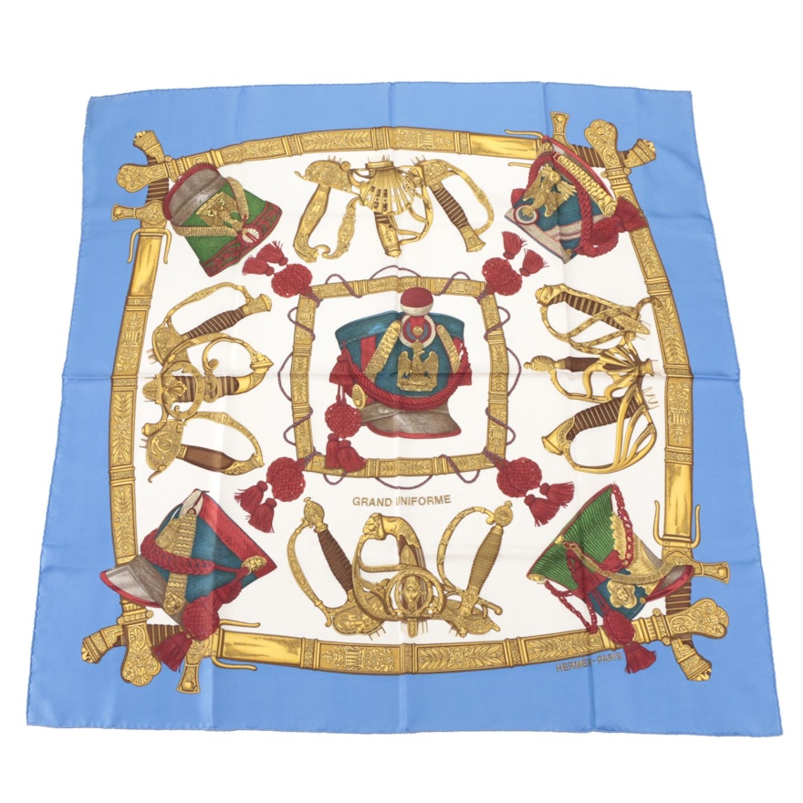 Hermès "Grand Uniforme" Silk Twill Scarf