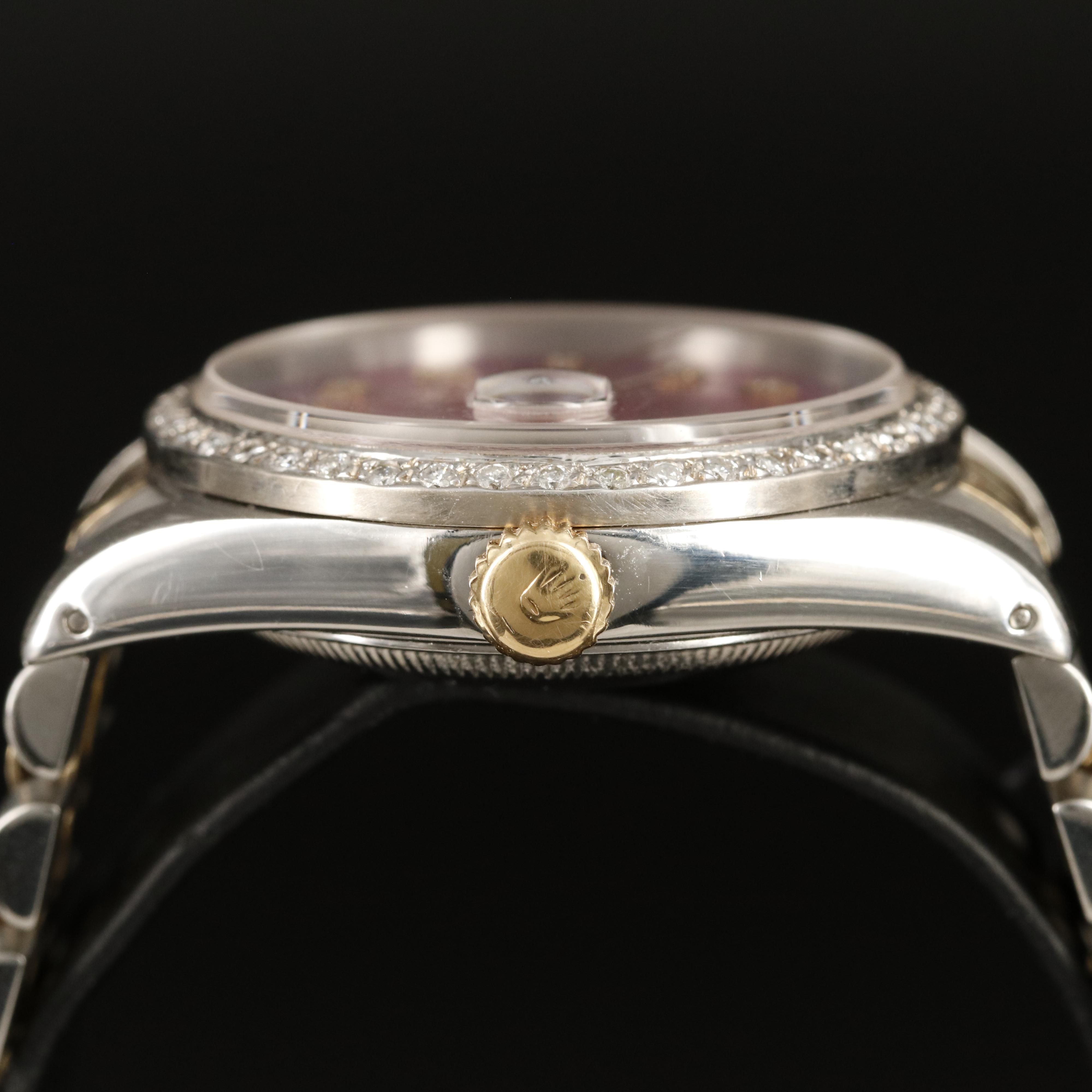 1990 Rolex Oyster Perpetual Datejust Diamond Dial and Bezel Watch