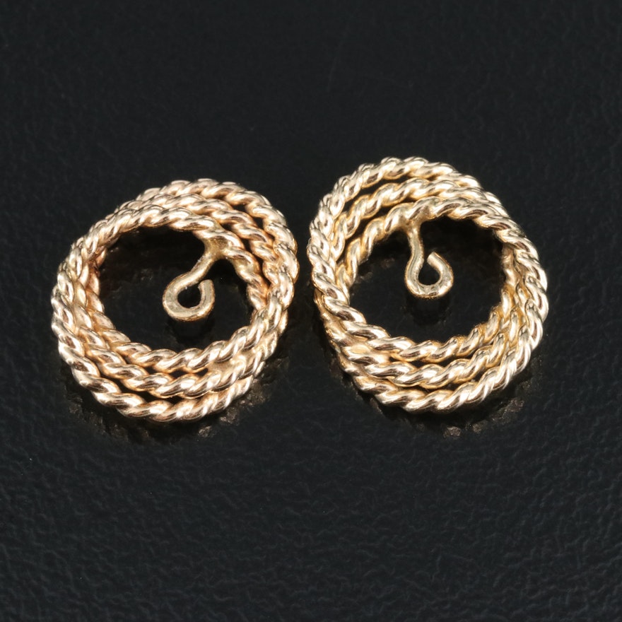 14K Cable Earring Jackets