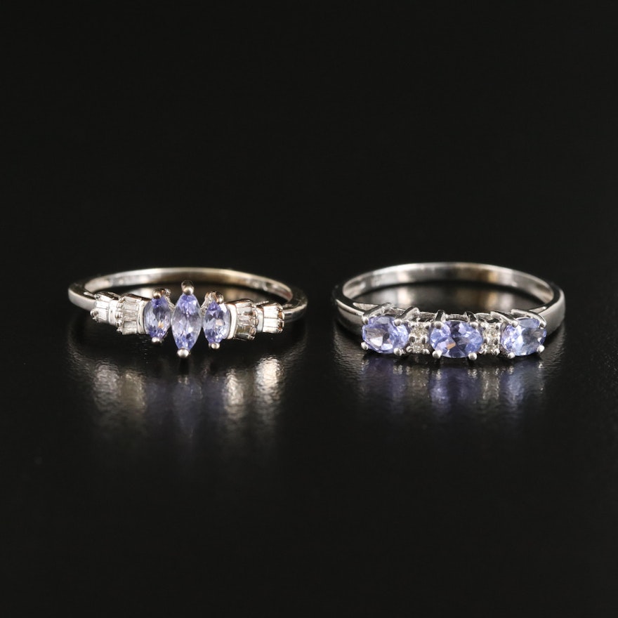 10K Tanzanite and Diamond Rings