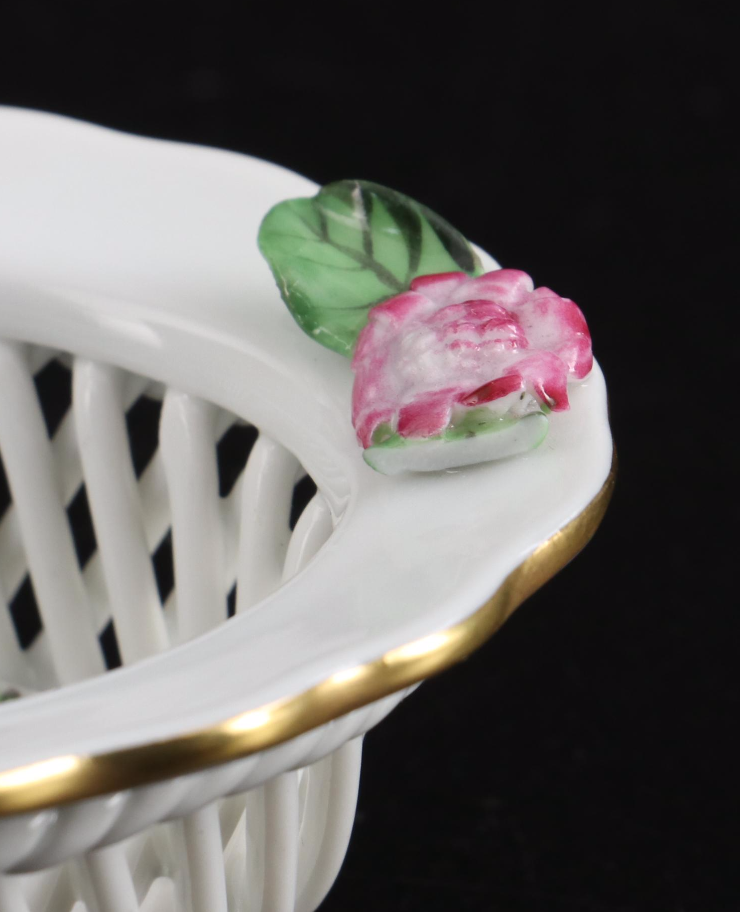 Herend "Blue Garland" Porcelain Open Weave Baskets