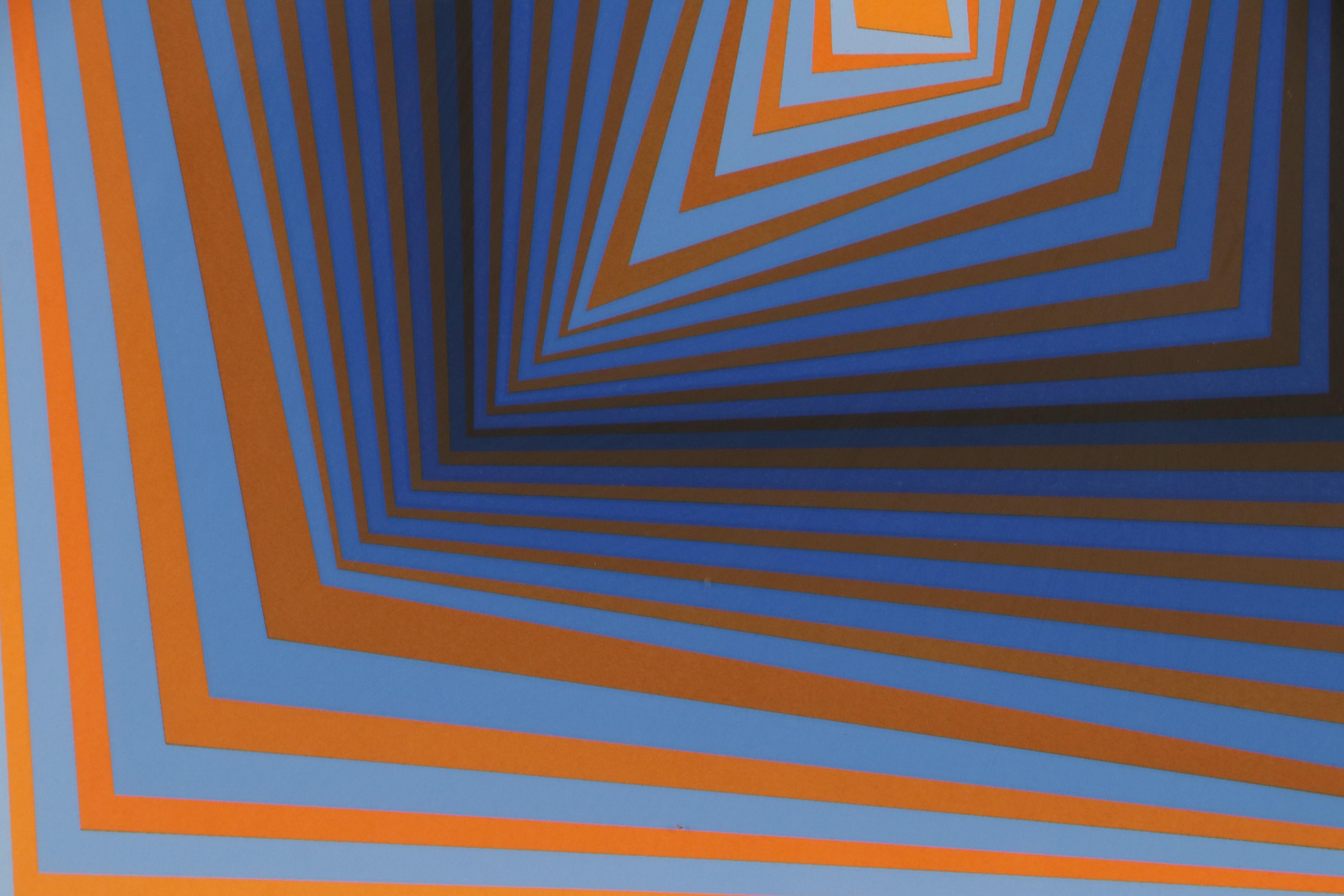 Victor Vasarely Serigraph "Bi-Rhombs," 1977