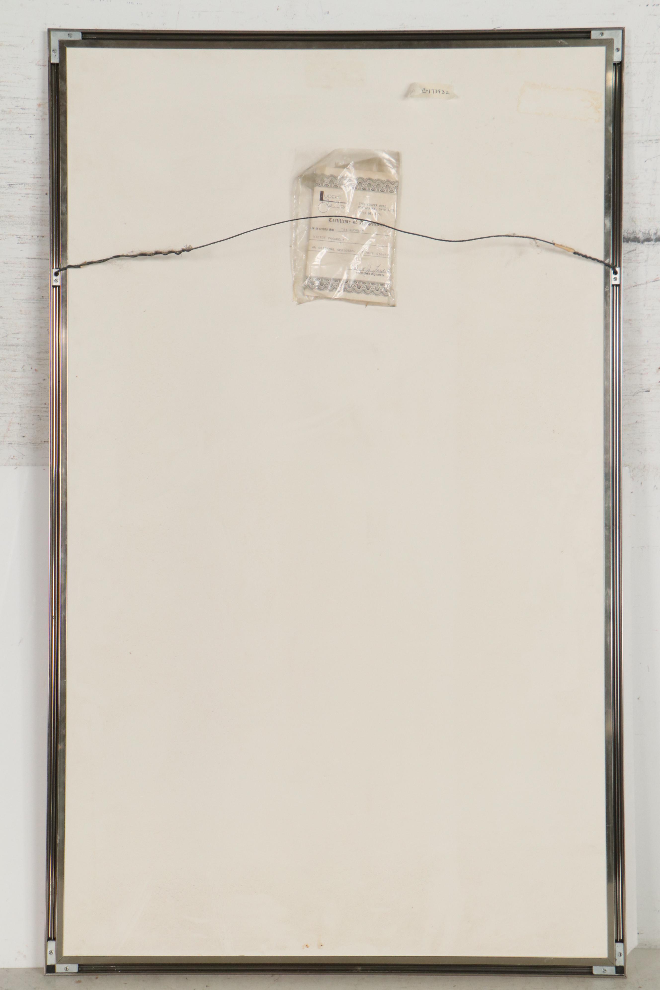 Victor Vasarely Serigraph "Bi-Rhombs," 1977