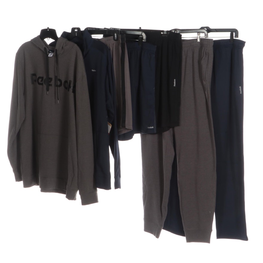 Men's Reebok Activewear Including Hoodie, Pullover, Shorts and Pants