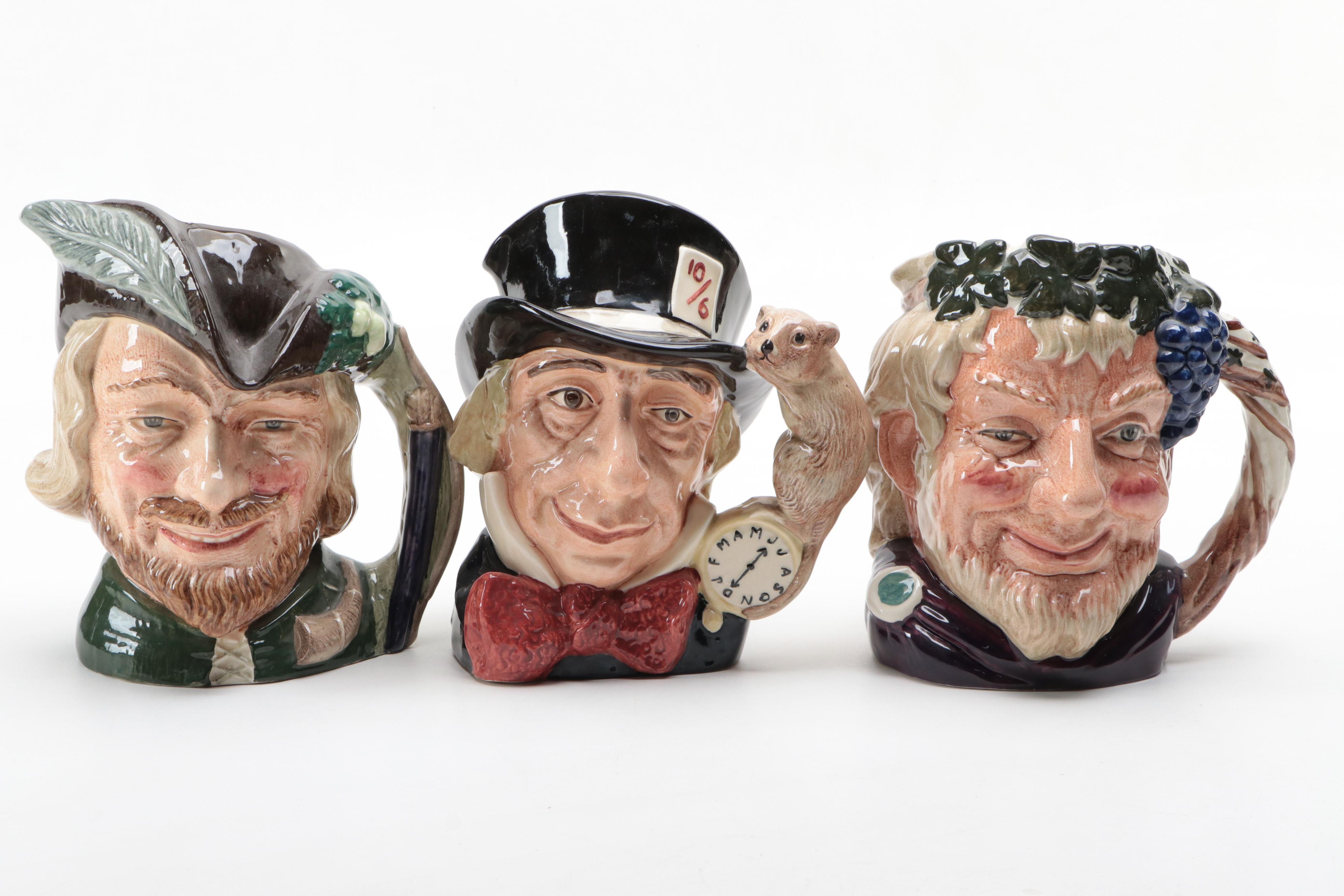 Royal Doulton "Bacchus", "Robin Hood" and Other Character Jugs