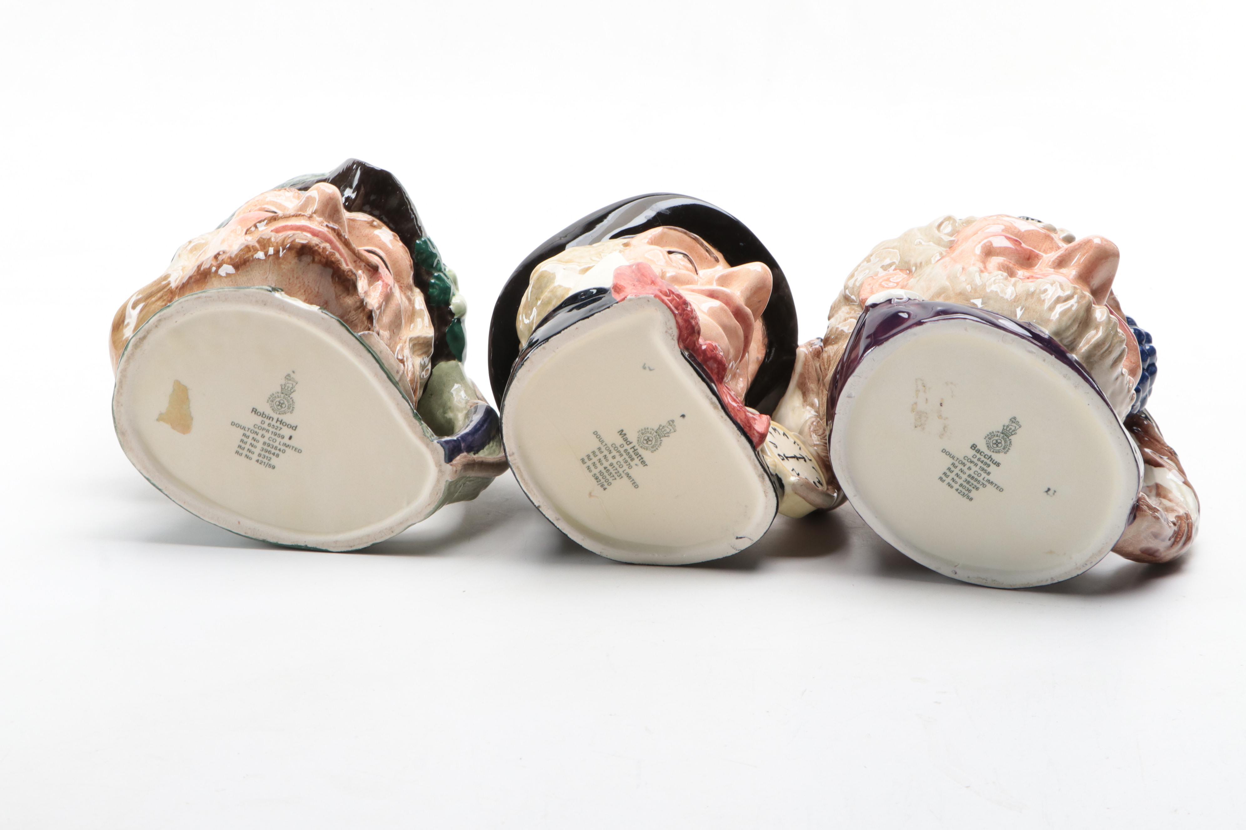 Royal Doulton "Bacchus", "Robin Hood" and Other Character Jugs