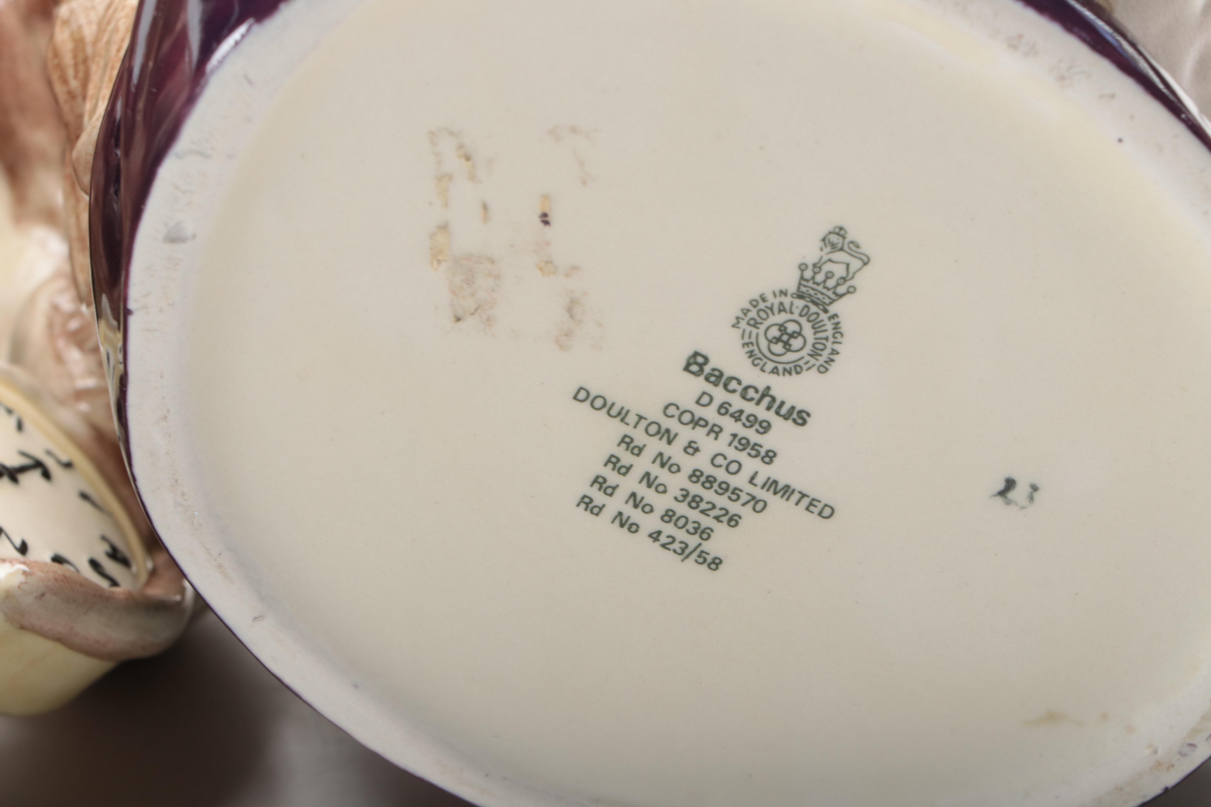 Royal Doulton "Bacchus", "Robin Hood" and Other Character Jugs