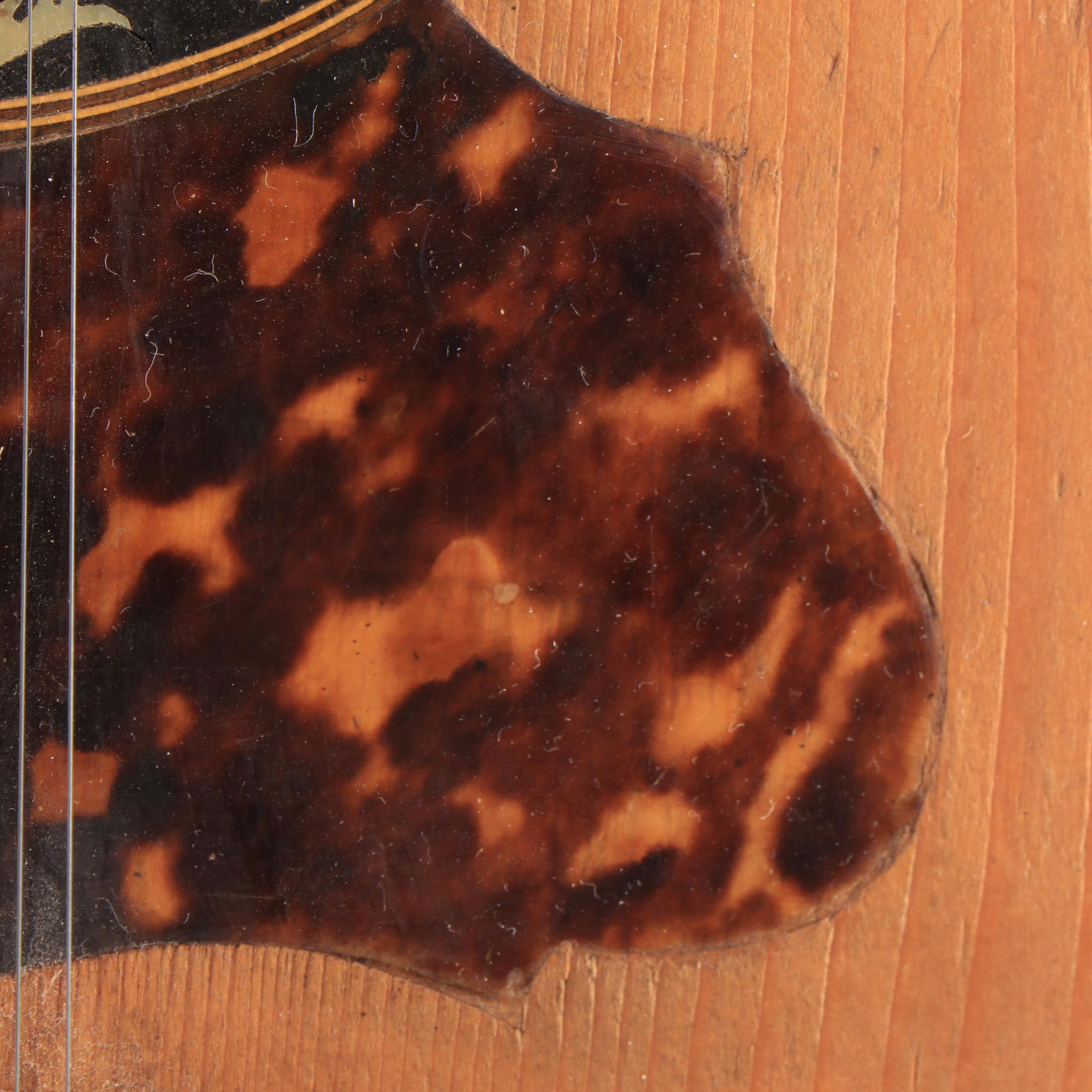 Italian Style Mother-of-Pearl and Turtle Shell Inlaid Bowl Back Mandolin, Case