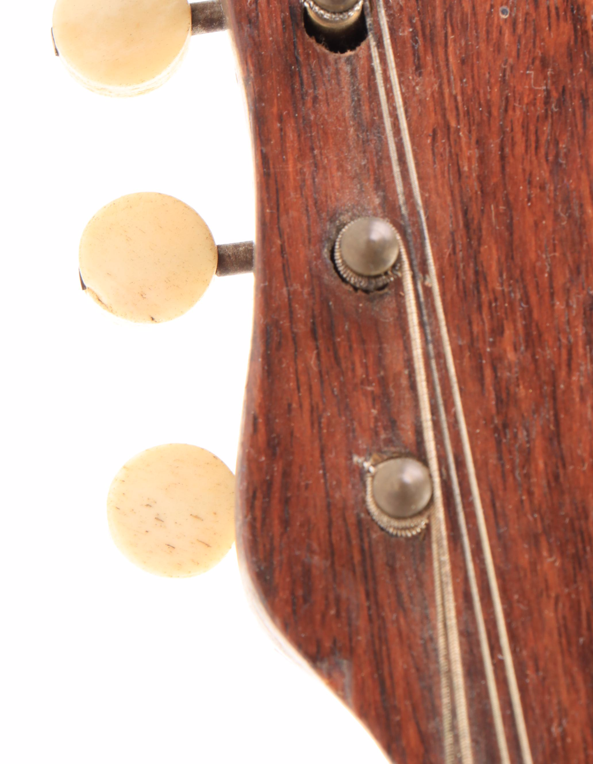 Italian Style Mother-of-Pearl and Turtle Shell Inlaid Bowl Back Mandolin, Case