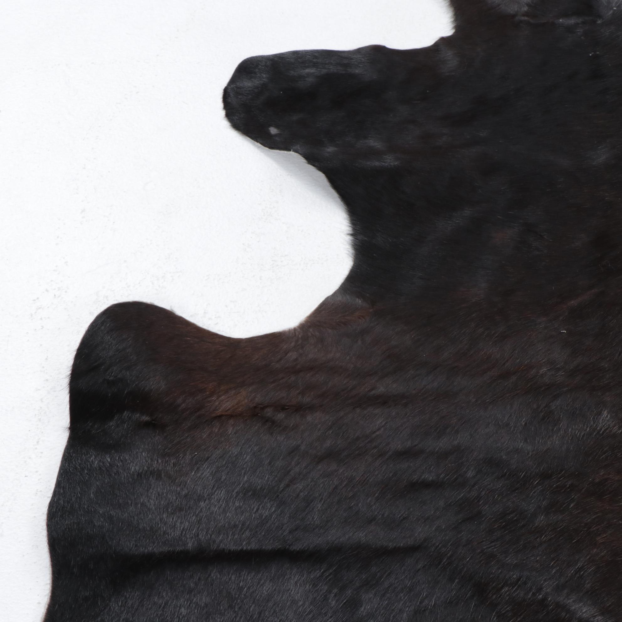 6'7 x 8'1 IKEA Cowhide Area Rug with Brand Marks