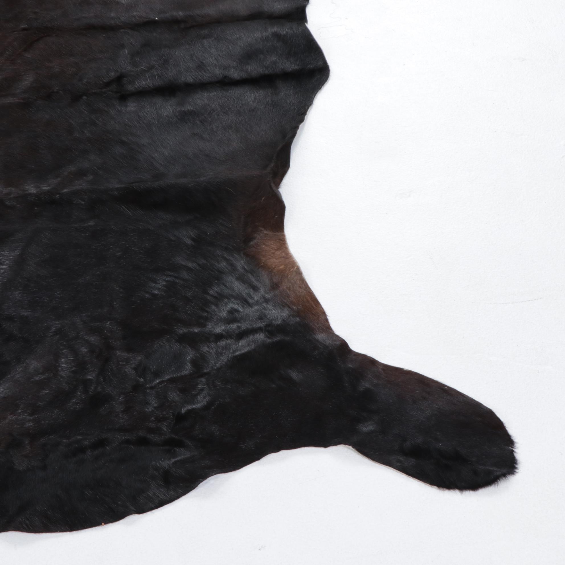 6'7 x 8'1 IKEA Cowhide Area Rug with Brand Marks