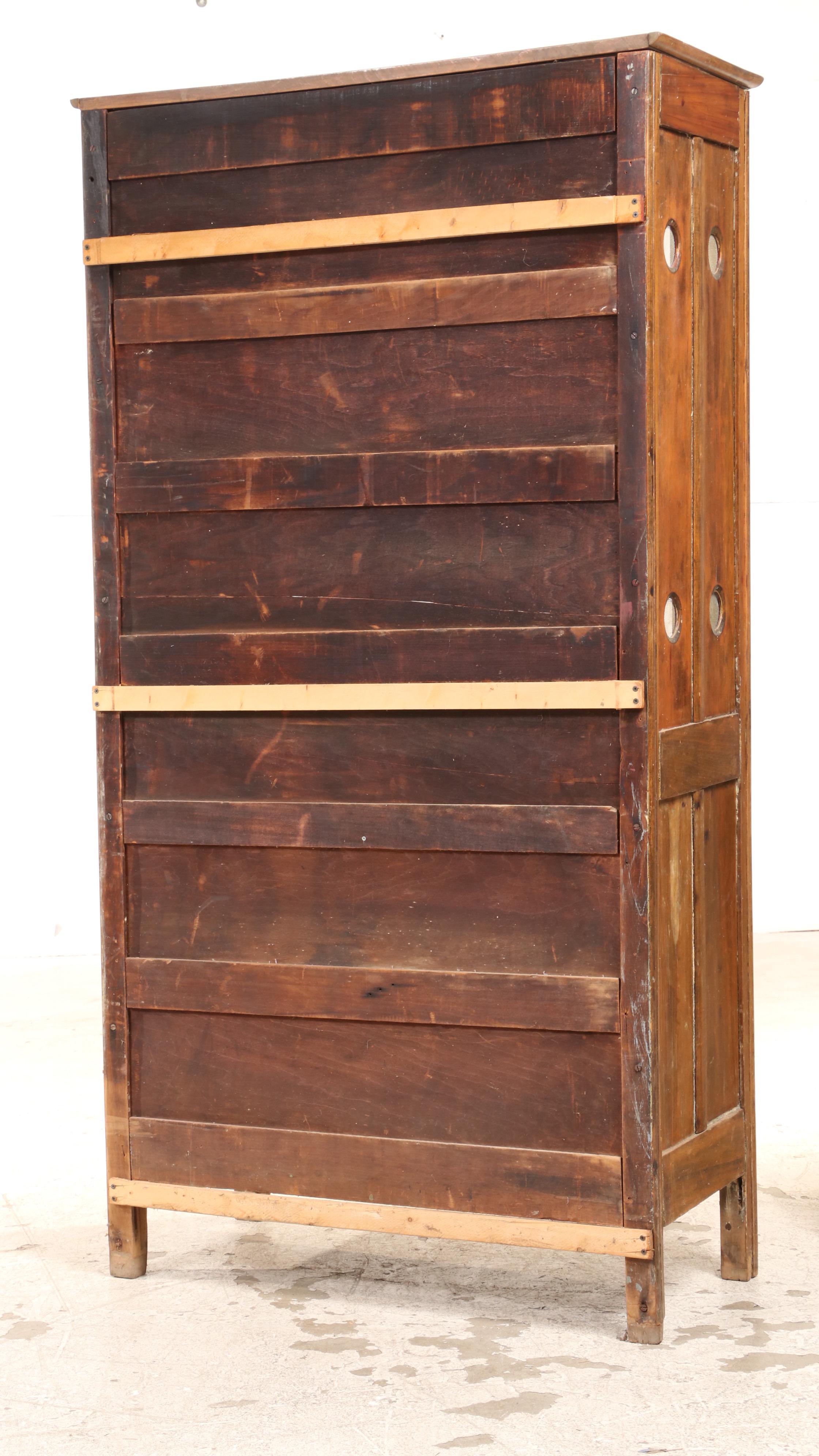 American Primitive Poplar Pie Safe Cupboard, Late 19th Century