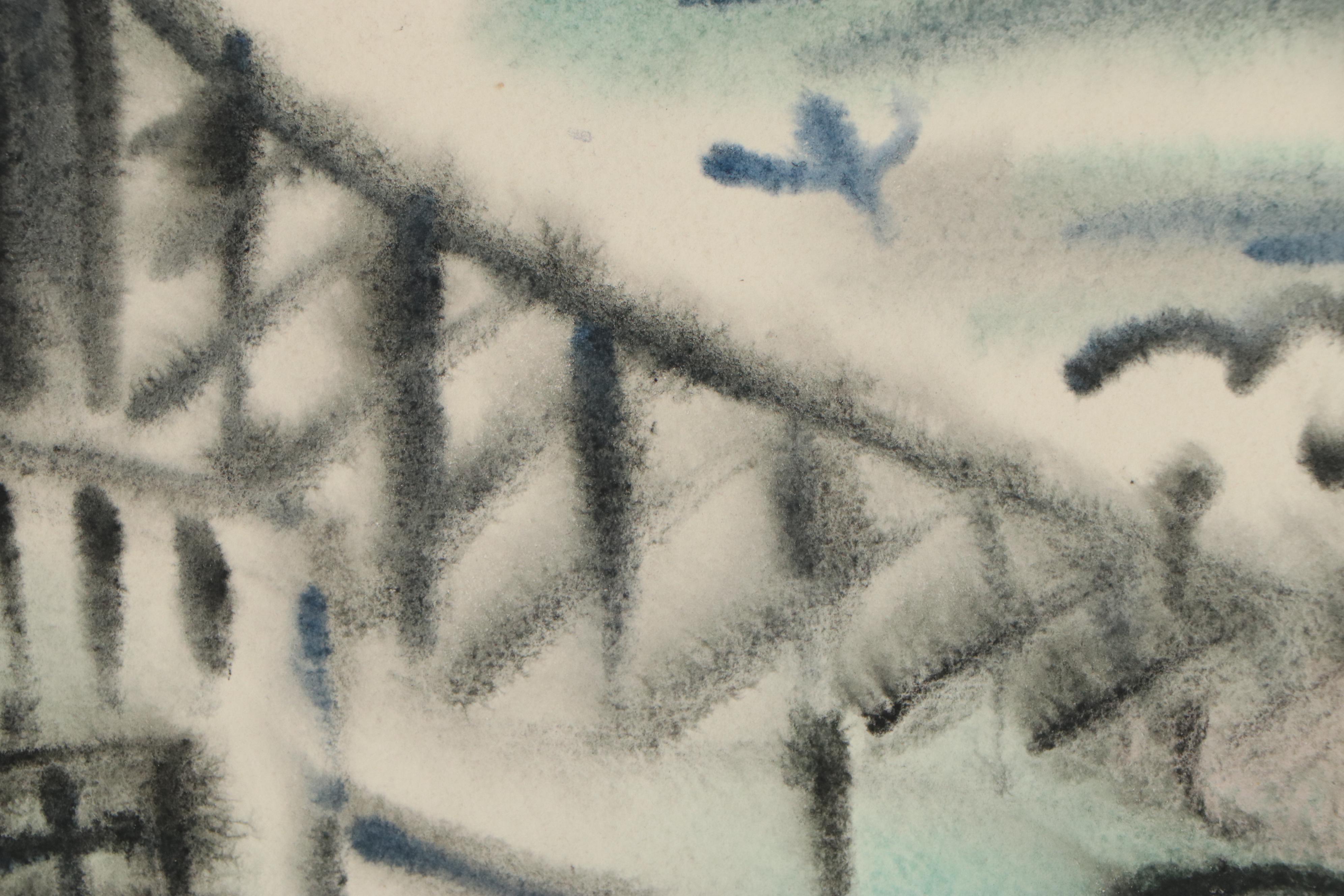 Esther Phillips Cityscape Watercolor Painting