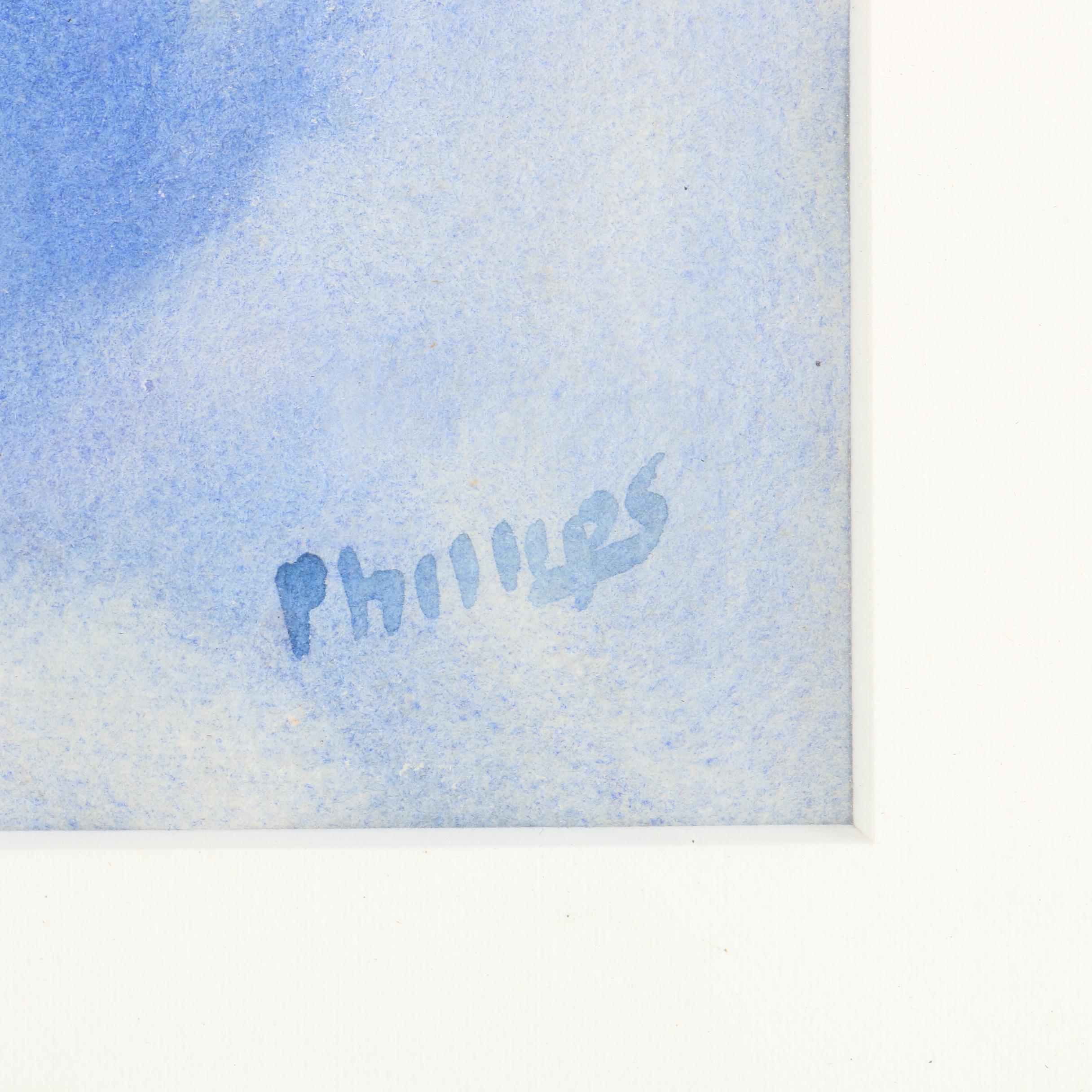 Esther Phillips Double-Sided Watercolor Painting