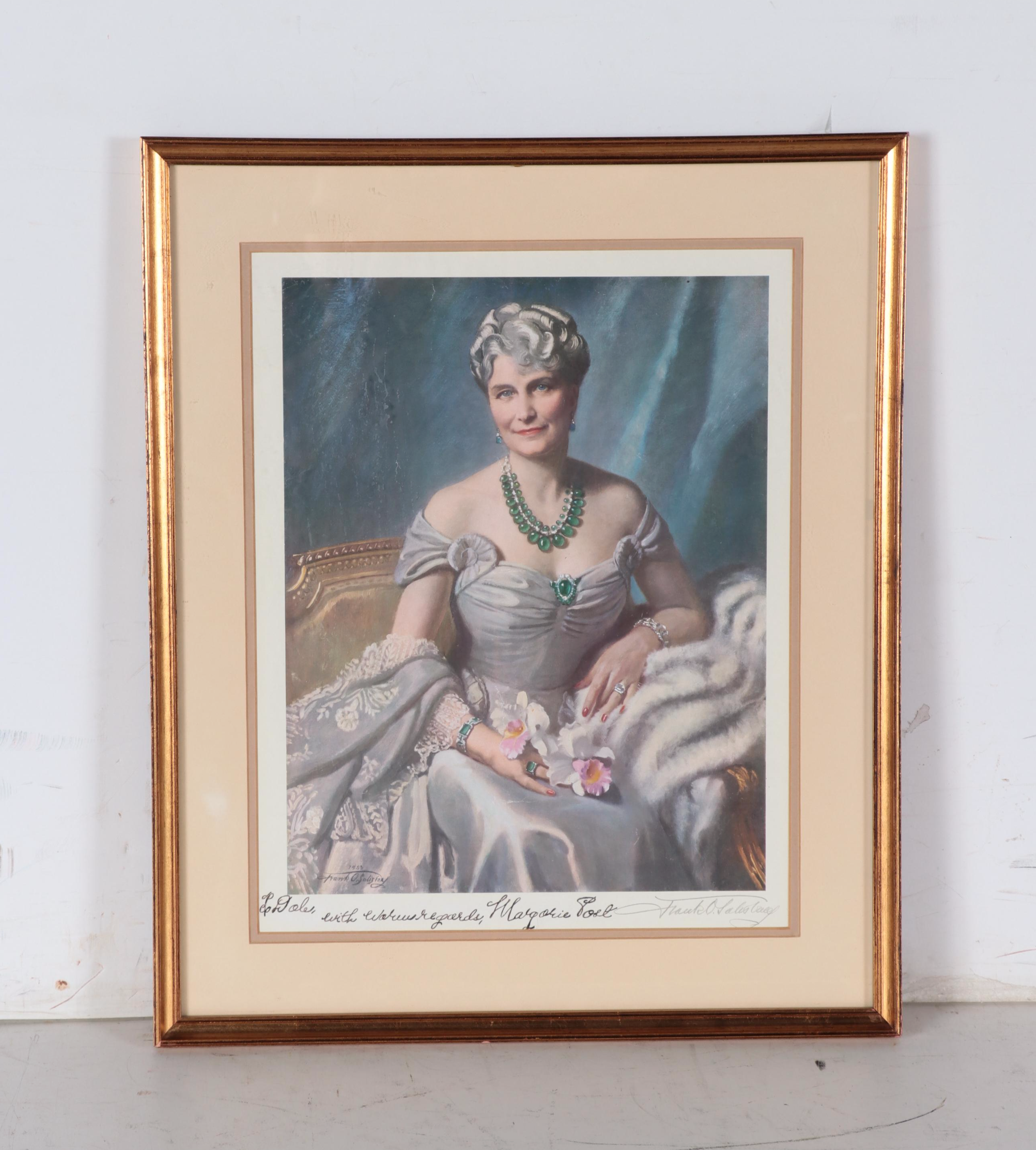 Francis Owen Salisbury Offset Lithographs "Marjorie Merryweather Post"