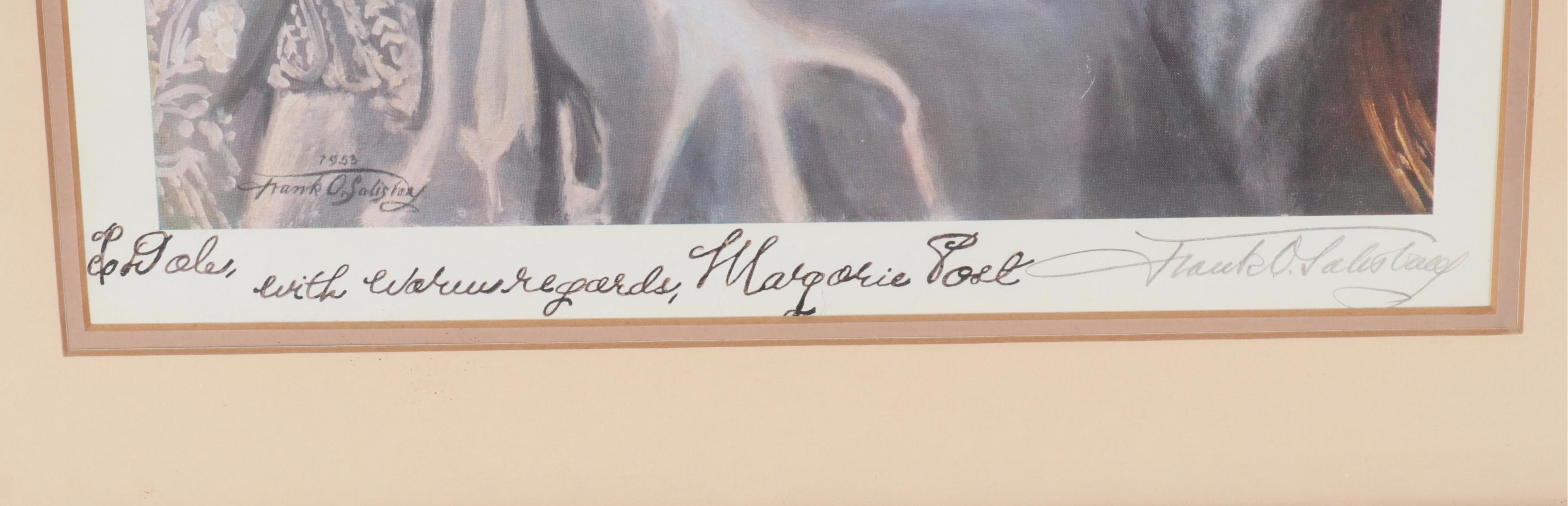 Francis Owen Salisbury Offset Lithographs "Marjorie Merryweather Post"