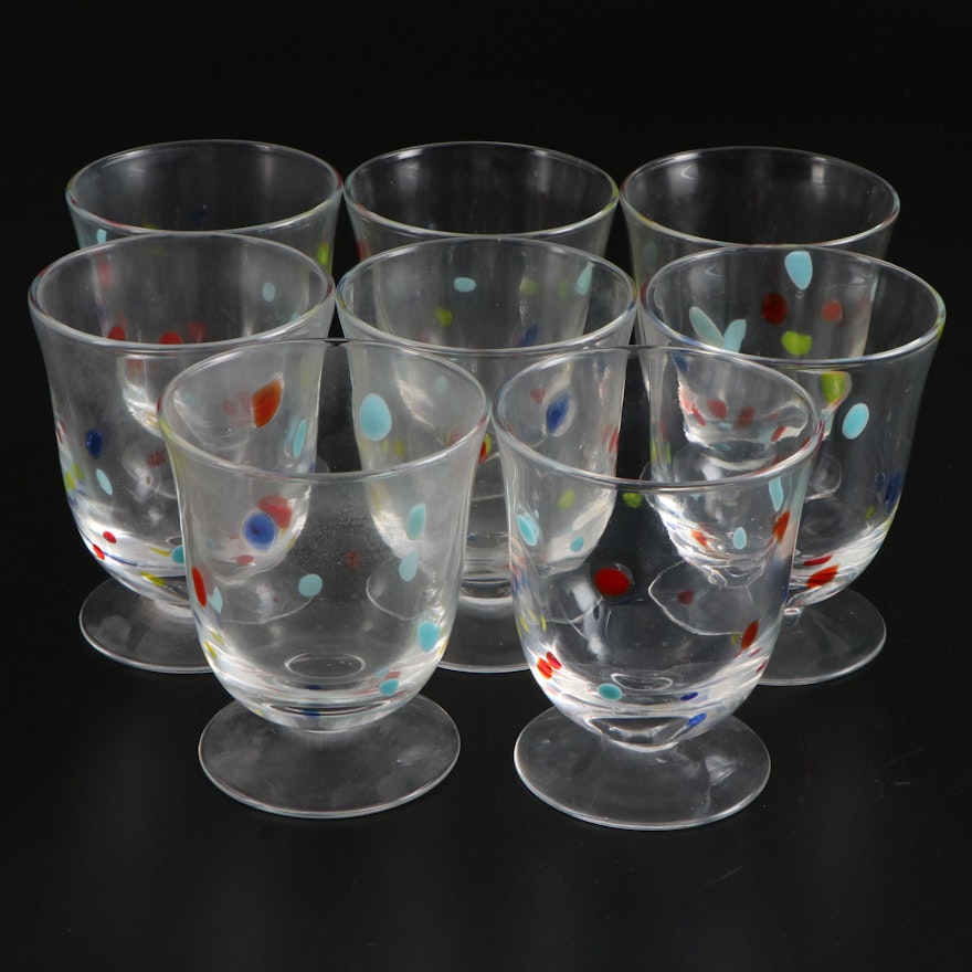 Confetti Glass Footed Tumblers