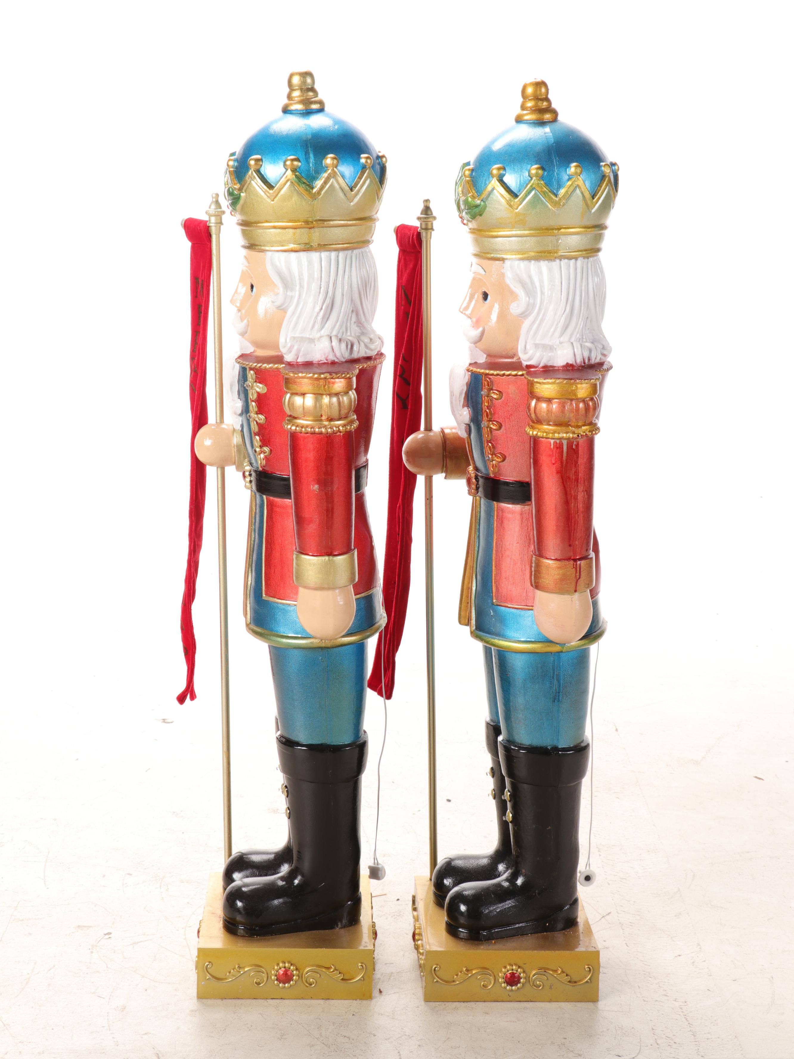 LED Battery Operated "Merry Christmas" Nutcrackers