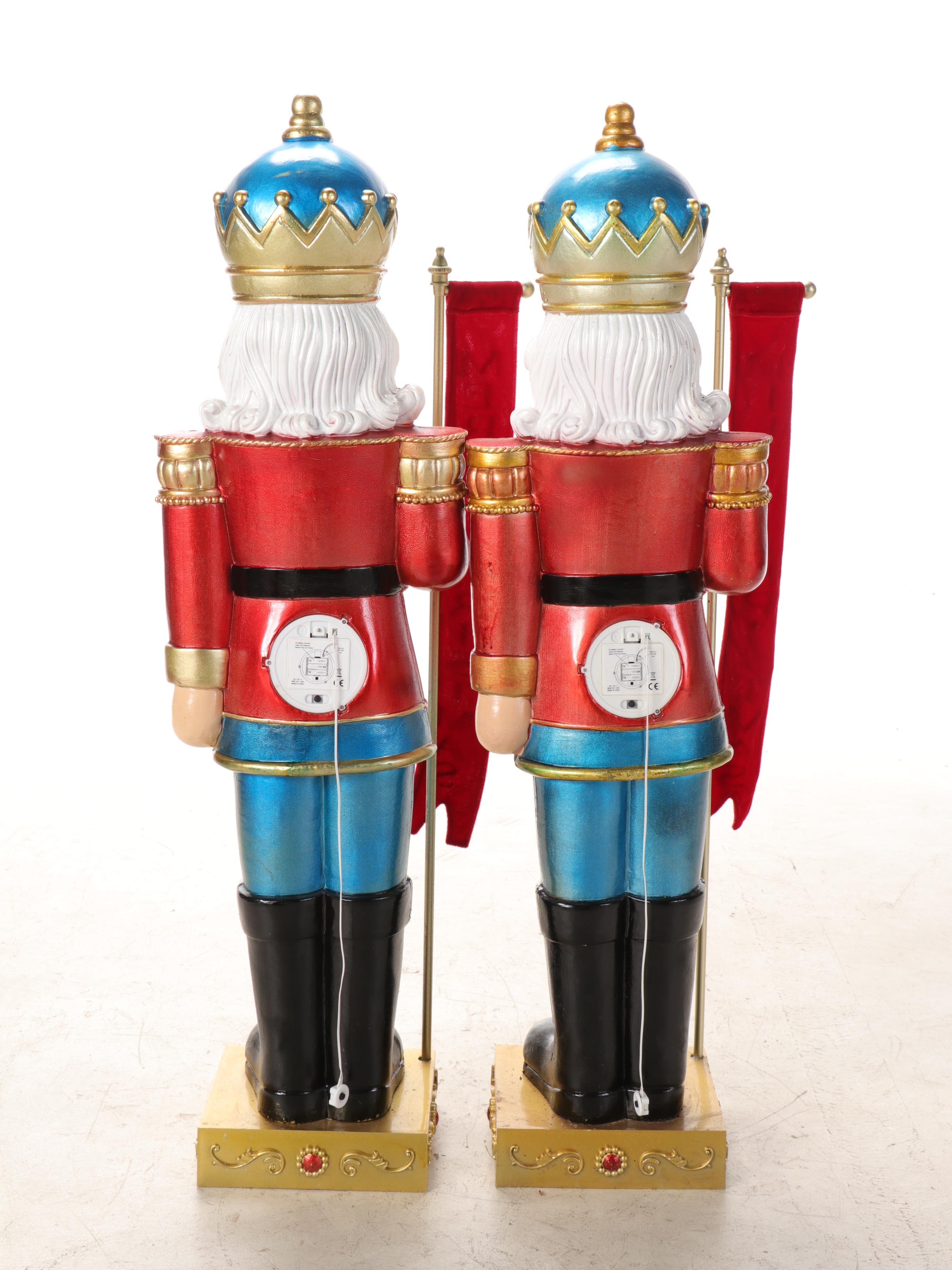 LED Battery Operated "Merry Christmas" Nutcrackers