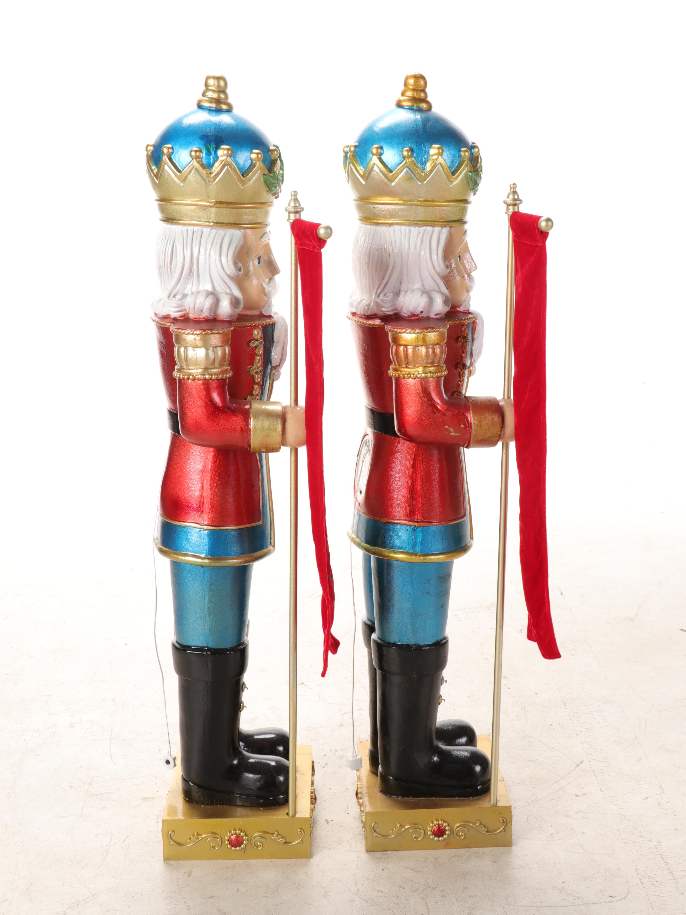 LED Battery Operated "Merry Christmas" Nutcrackers