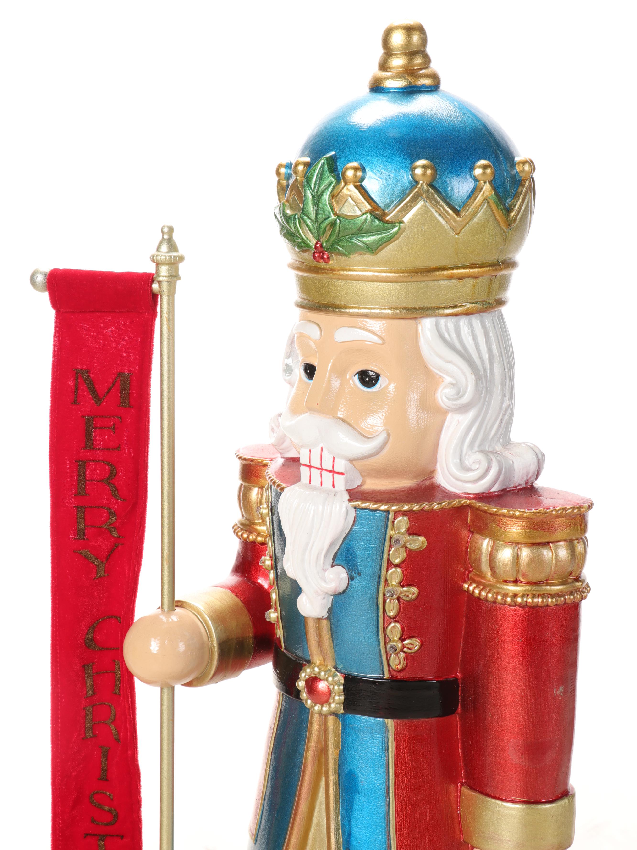 LED Battery Operated "Merry Christmas" Nutcrackers