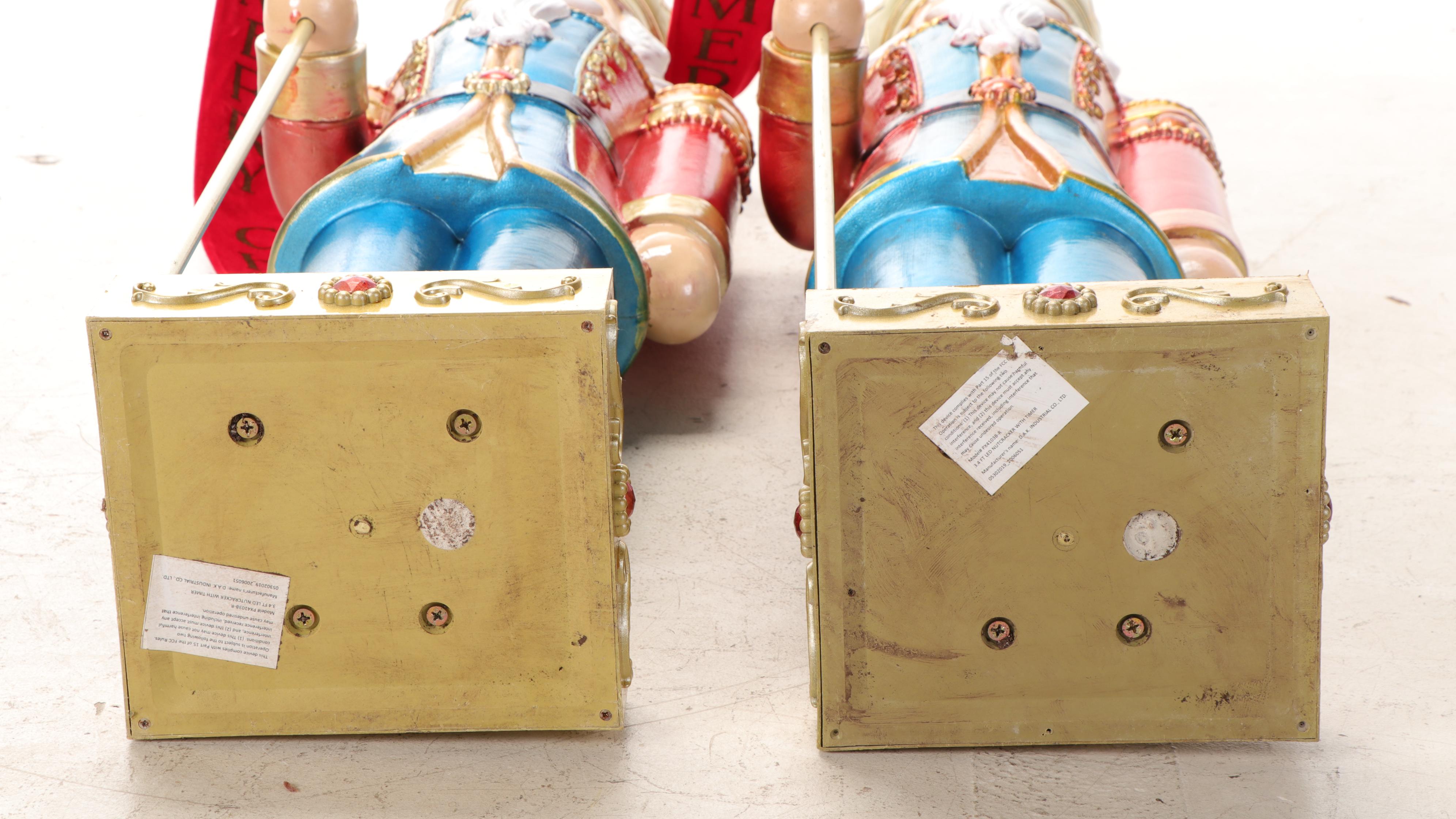 LED Battery Operated "Merry Christmas" Nutcrackers