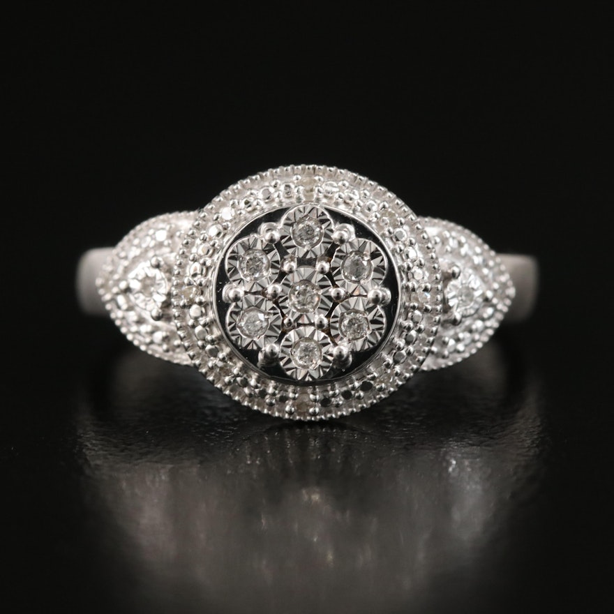 Sterling Diamond Ring