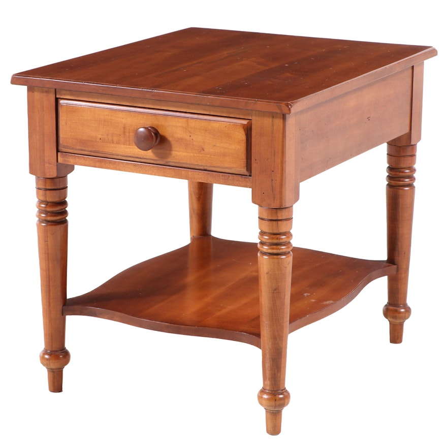 Durham Furniture American Primitive Style Maple Two-Tier Side Table