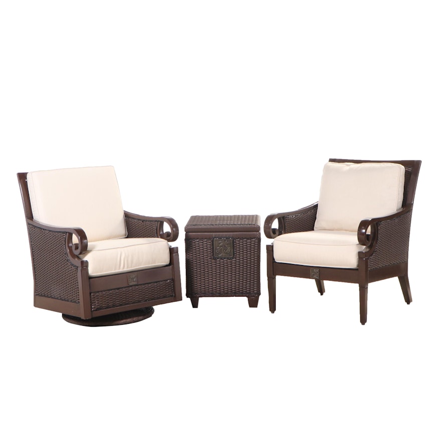 Tommy Bahama Home Powder-Coated Aluminum and Resin Wicker Patio Seating Group
