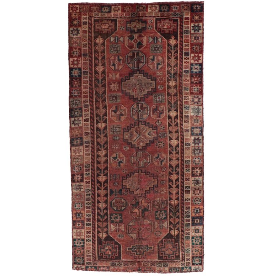 3'11 x 8' Hand-Knotted Persian Qashqai Area Rug