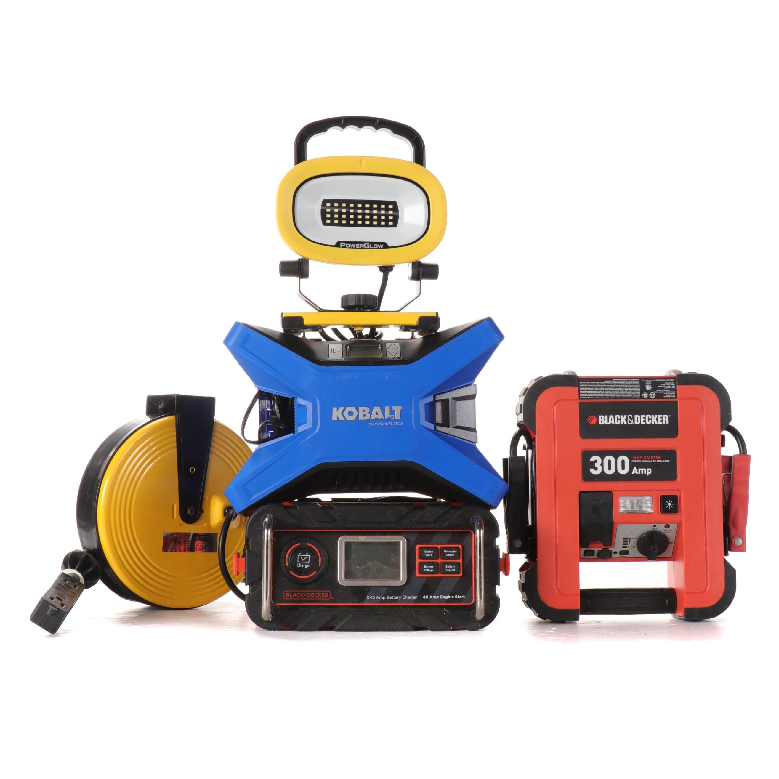 Black + Decker Jump-Starter, 40 Amp Engine Start, Kobalt Inflator, More
