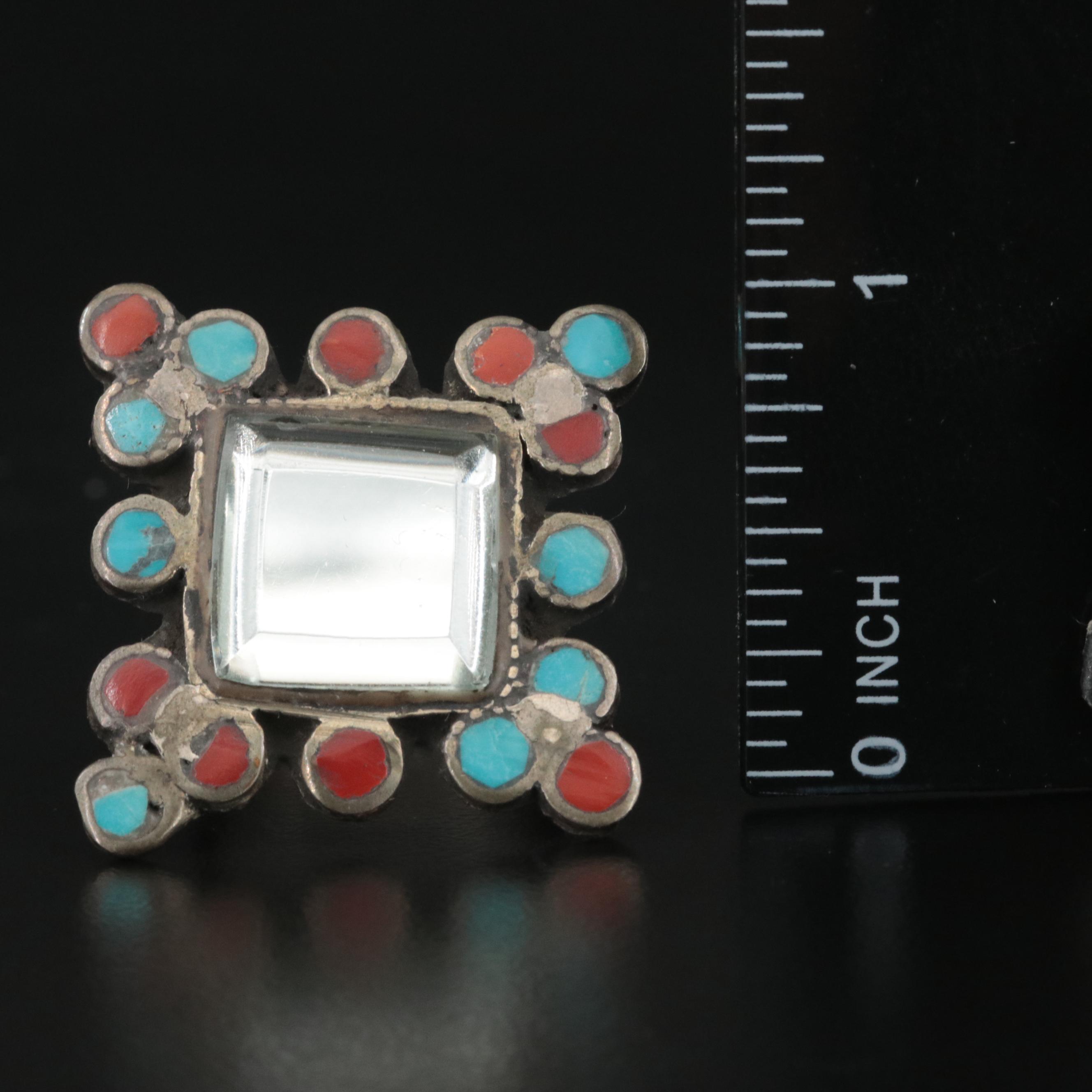 Vintage Afghan and Pakistan Sterling Ring Selection Including Lapis Lazuli