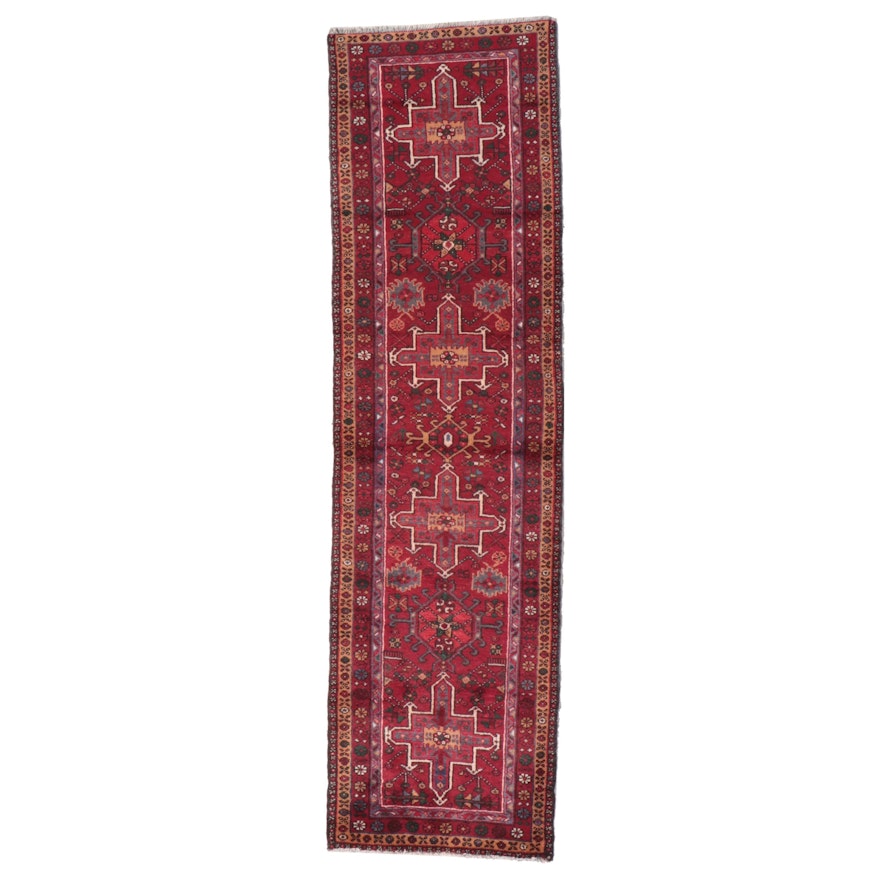 2'11 x 10'6 Hand-Knotted Persian Karaja Carpet Runner