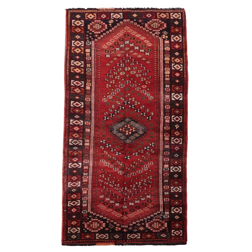 4'2 x 8' Hand-Knotted Persian Lurs Area Rug