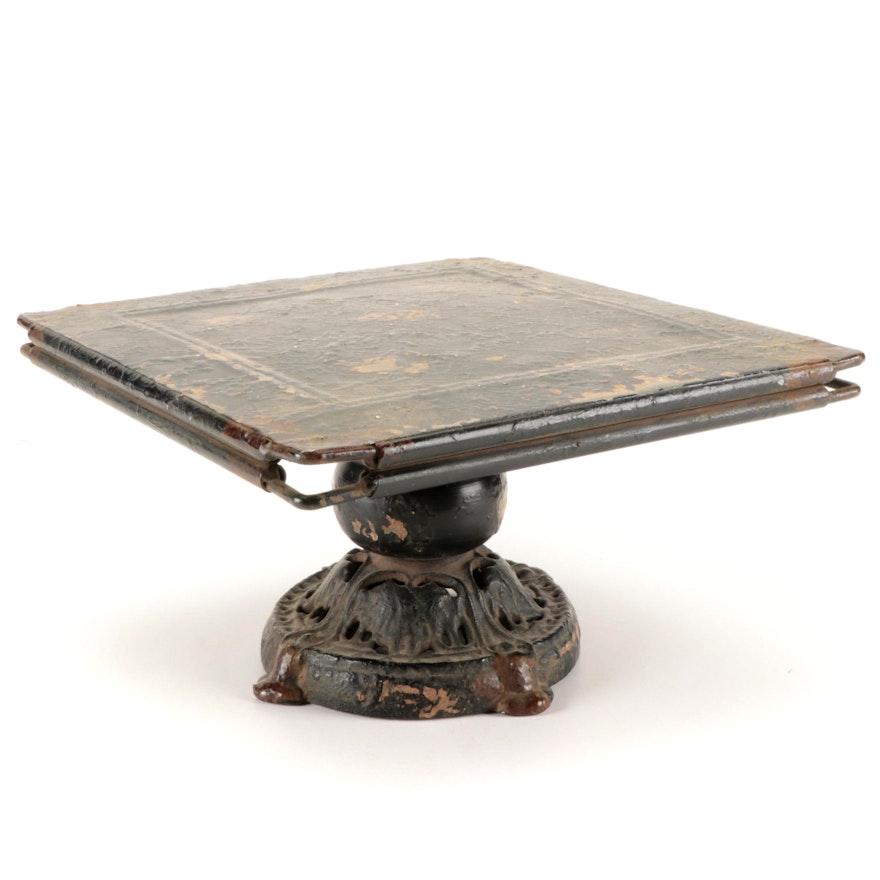 Victorian Metal Cake Stand, Late 19th/ Early 20th Century