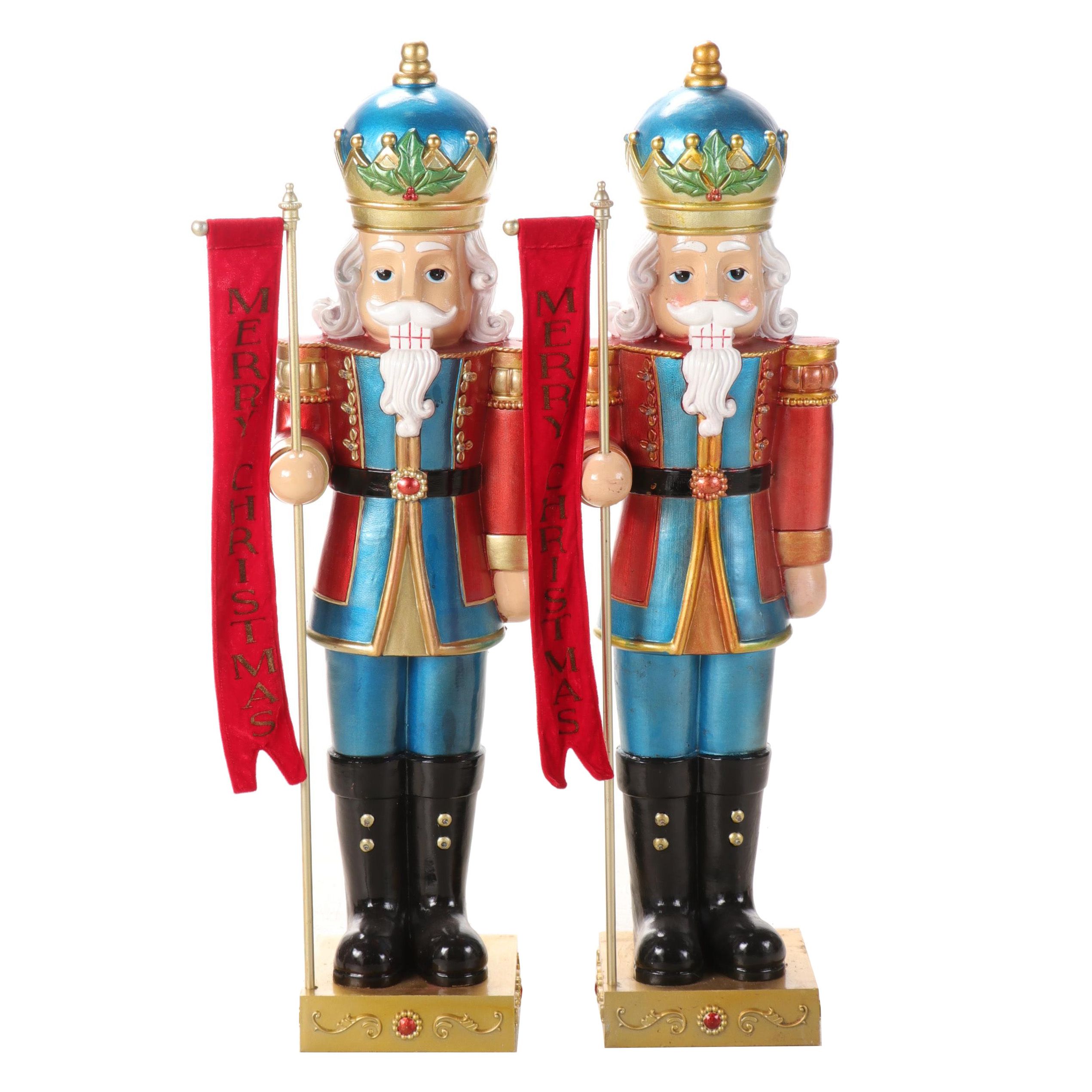 LED Battery Operated "Merry Christmas" Nutcrackers