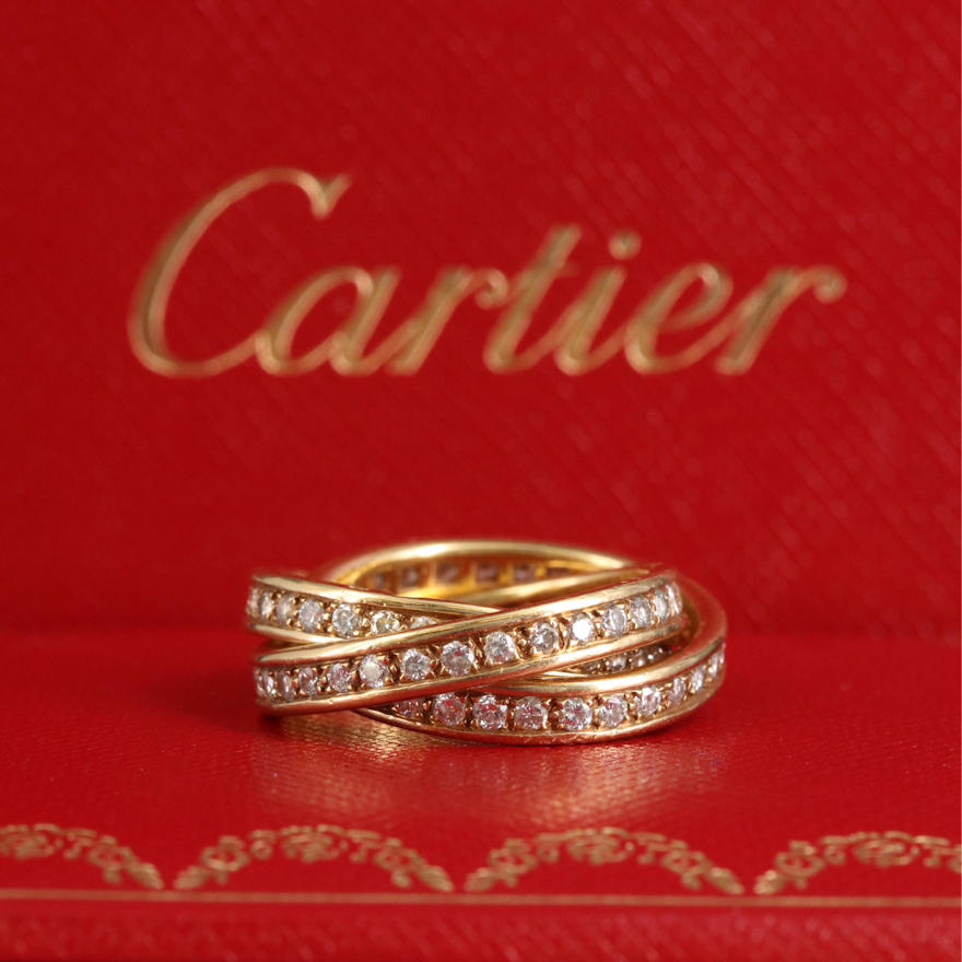 Cartier 18K 2.50 CTW Diamond Eternity Band with Boxes