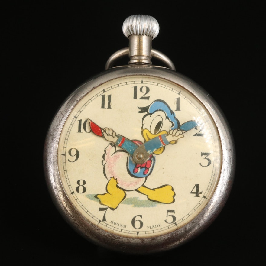 Donald Duck Swiss Pocket Watch