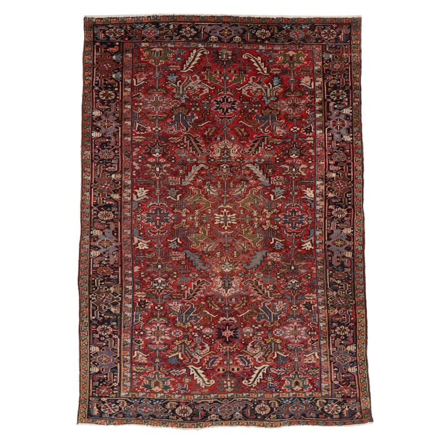 6'10 x 10'2 Hand-Knotted Persian Heriz Area Rug