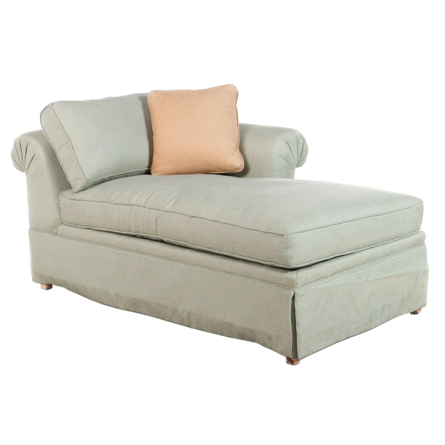 Custom-Upholstered Left-Arm-Facing Chaise Lounge