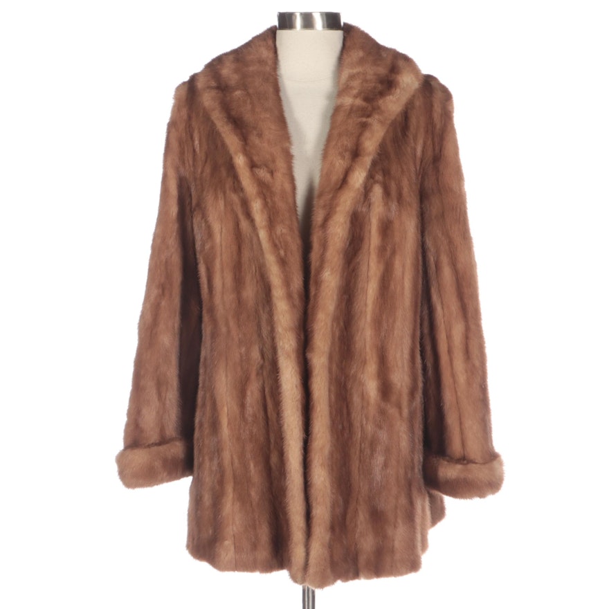 Mink Fur Coat with Flared Sleeves from James Beun Fur Co.