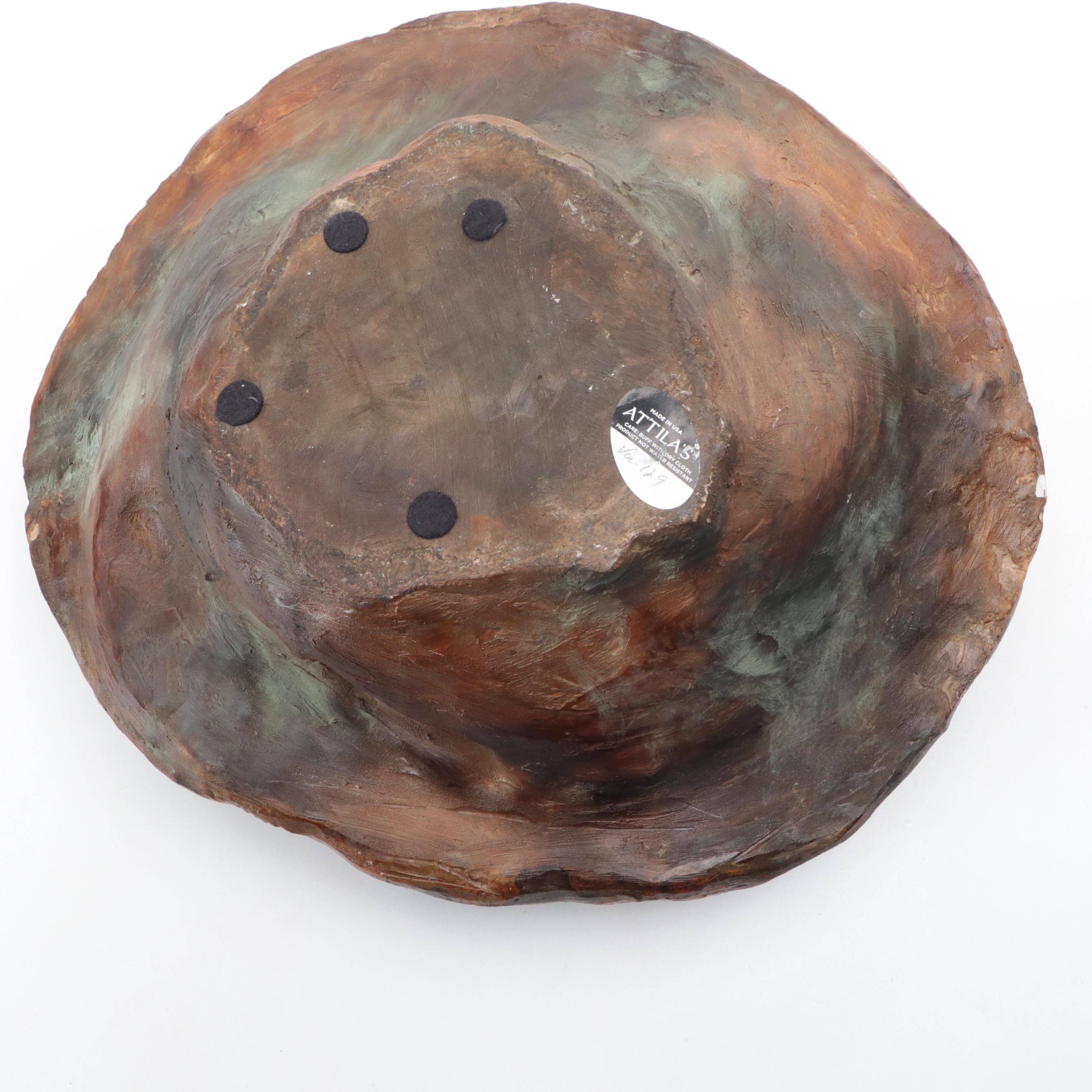 Attila Tivadar Studio Cast Gypsum Horse Centerpiece Bowl