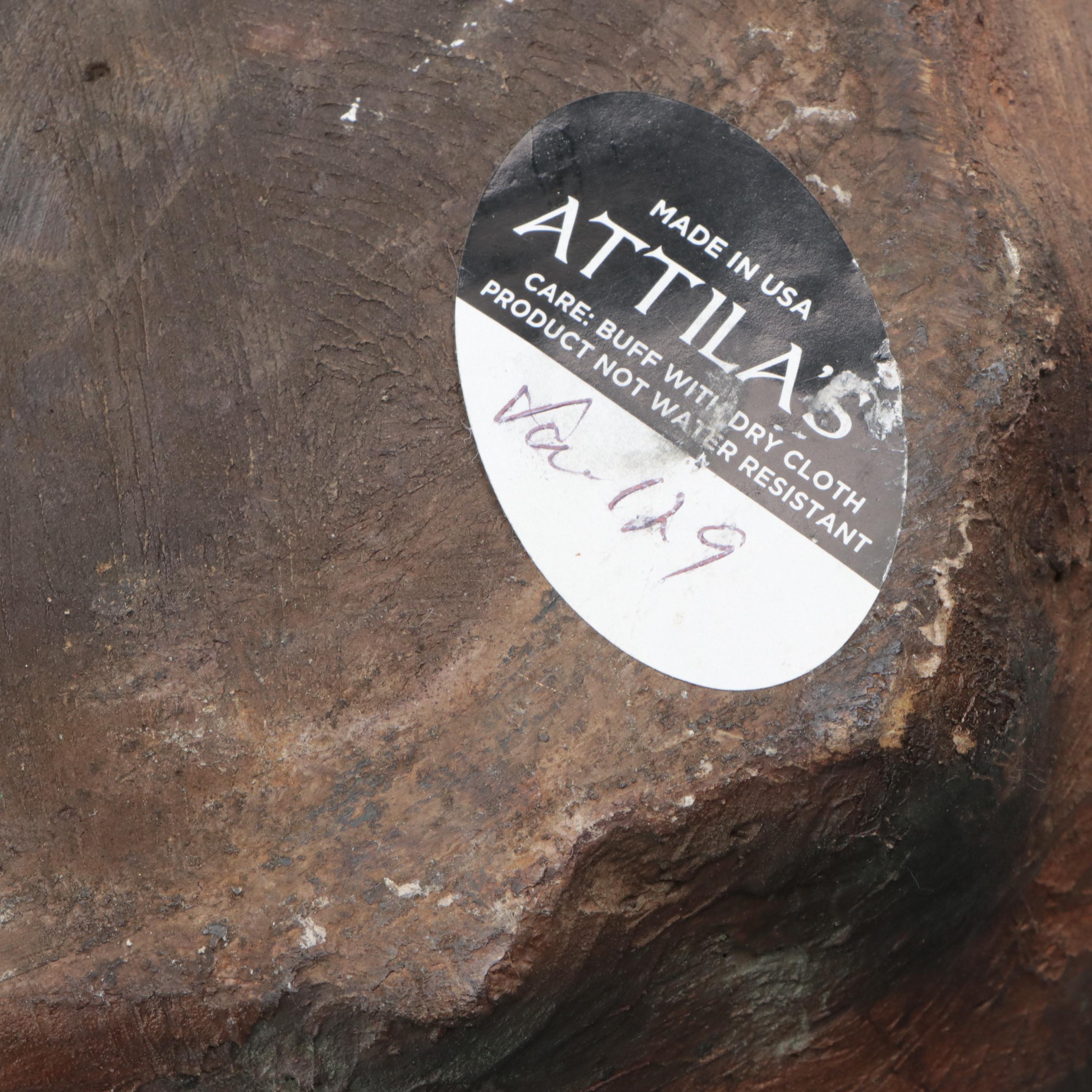 Attila Tivadar Studio Cast Gypsum Horse Centerpiece Bowl