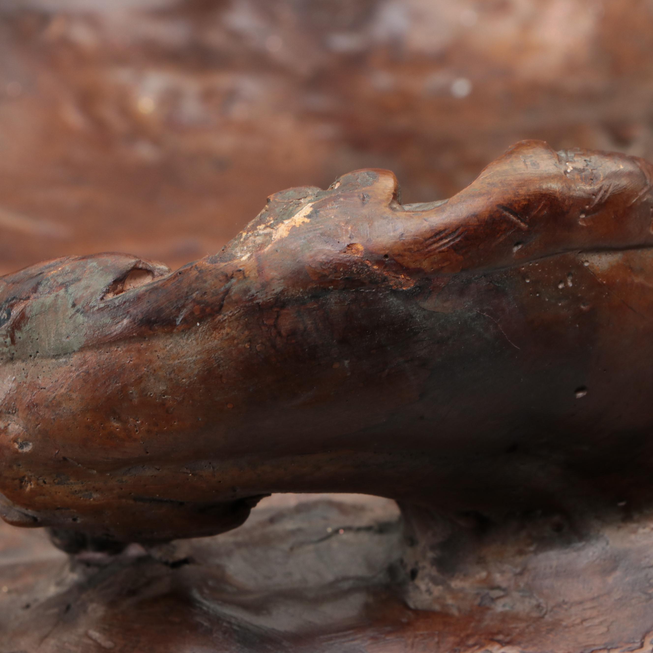 Attila Tivadar Studio Cast Gypsum Horse Centerpiece Bowl