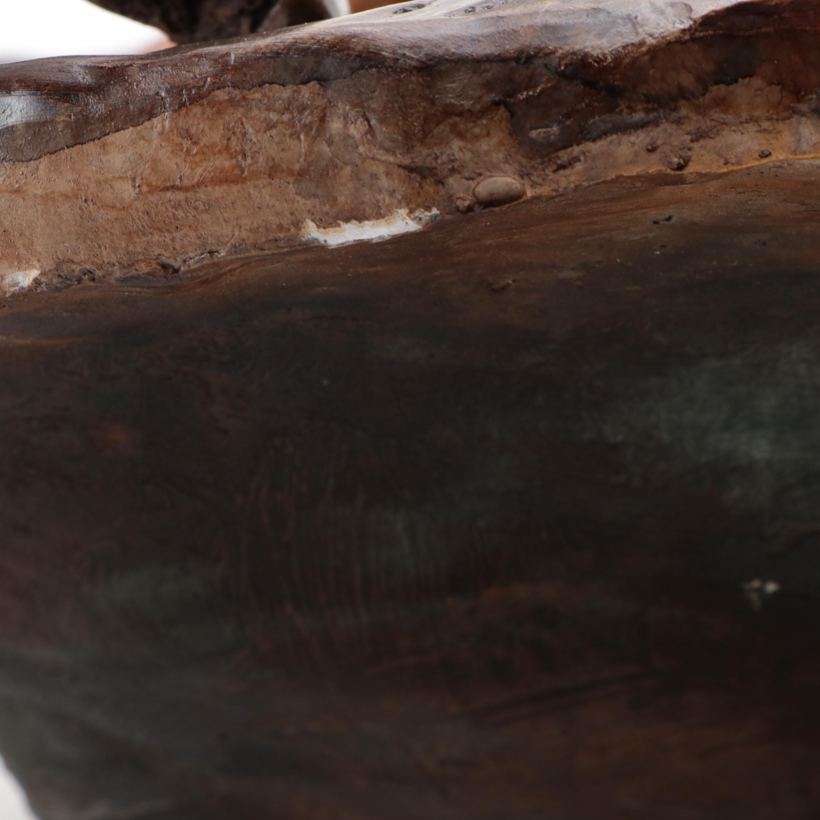 Attila Tivadar Studio Cast Gypsum Horse Centerpiece Bowl