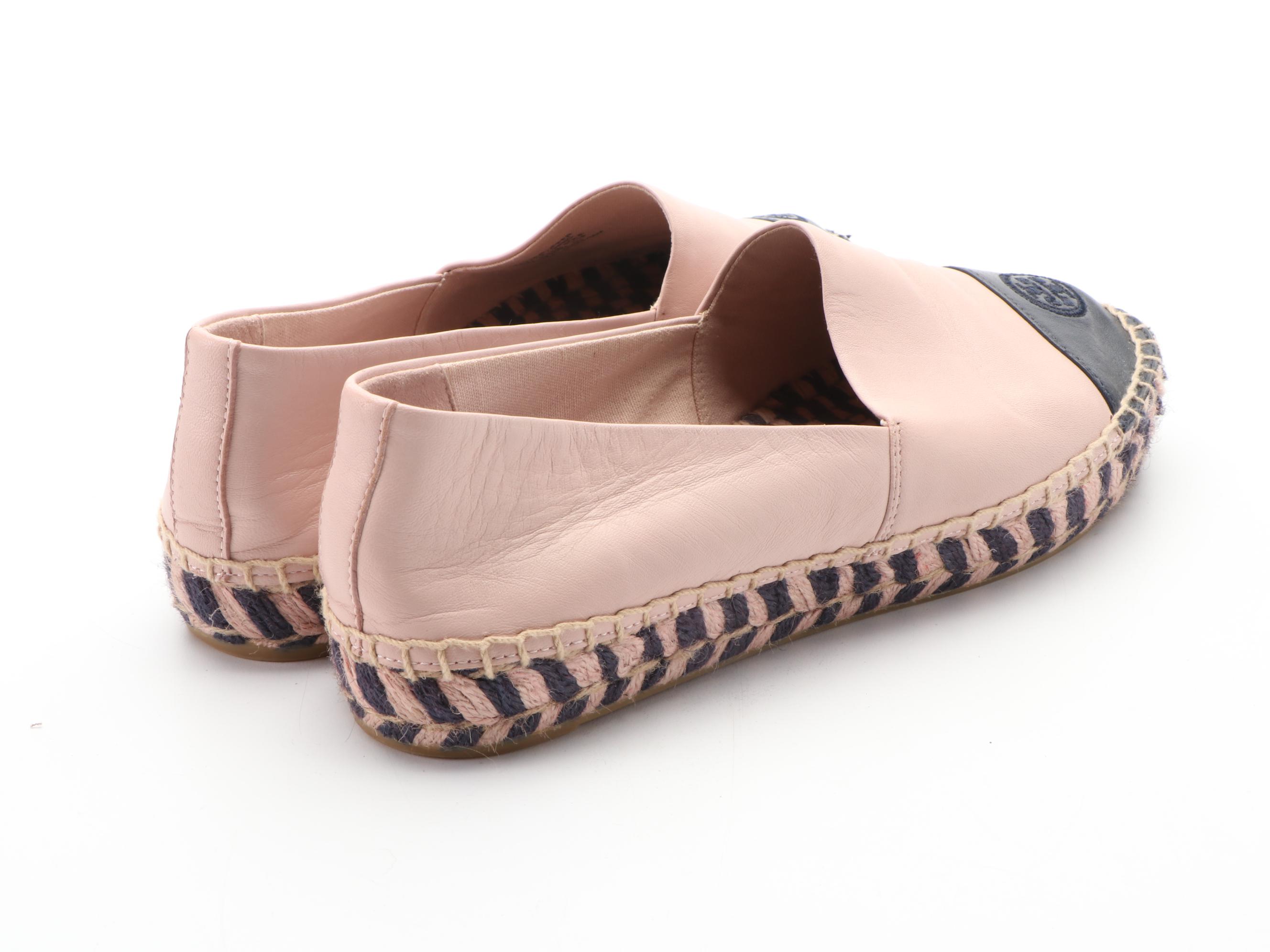 Tory Burch Bicolor Leather Espadrilles