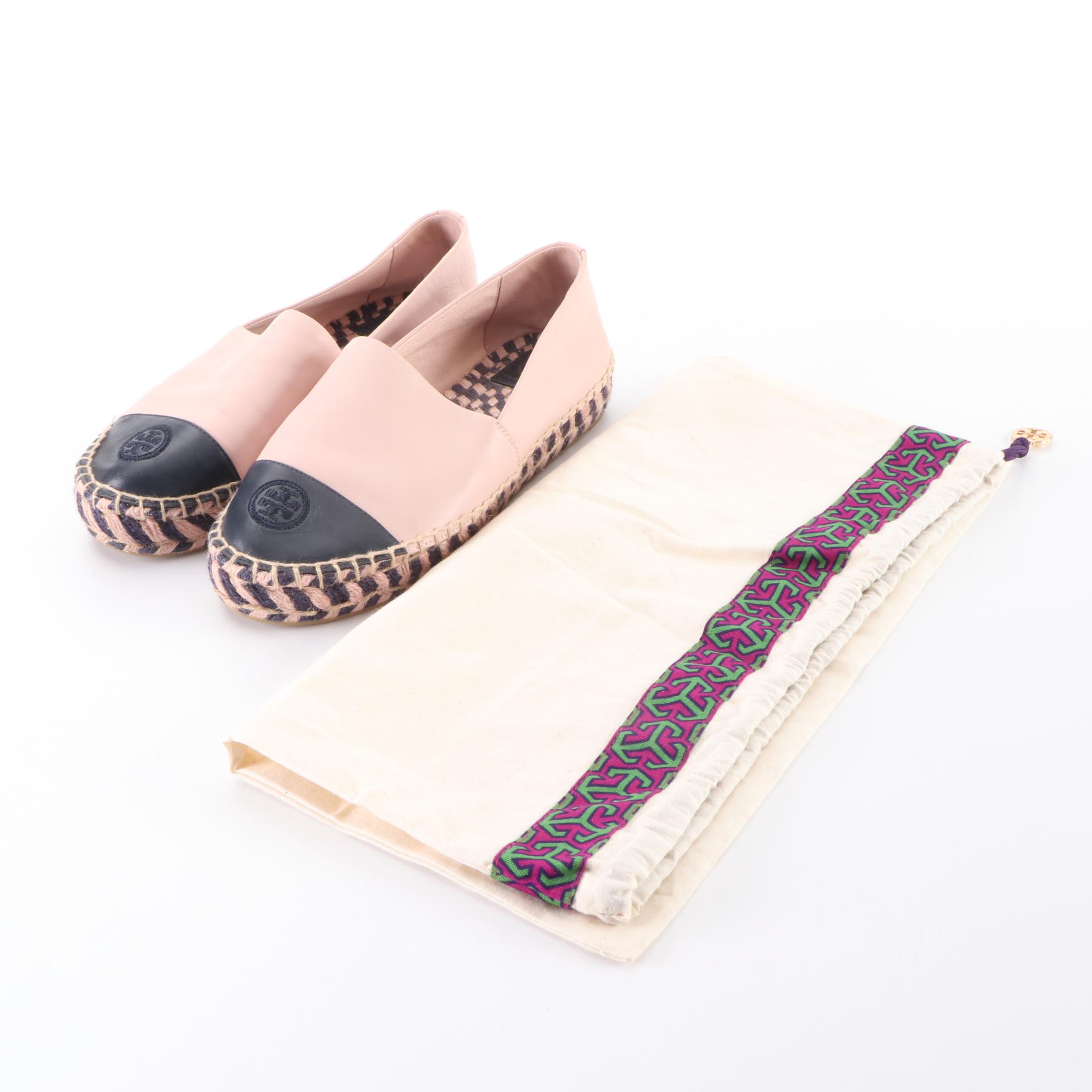 Tory Burch Bicolor Leather Espadrilles